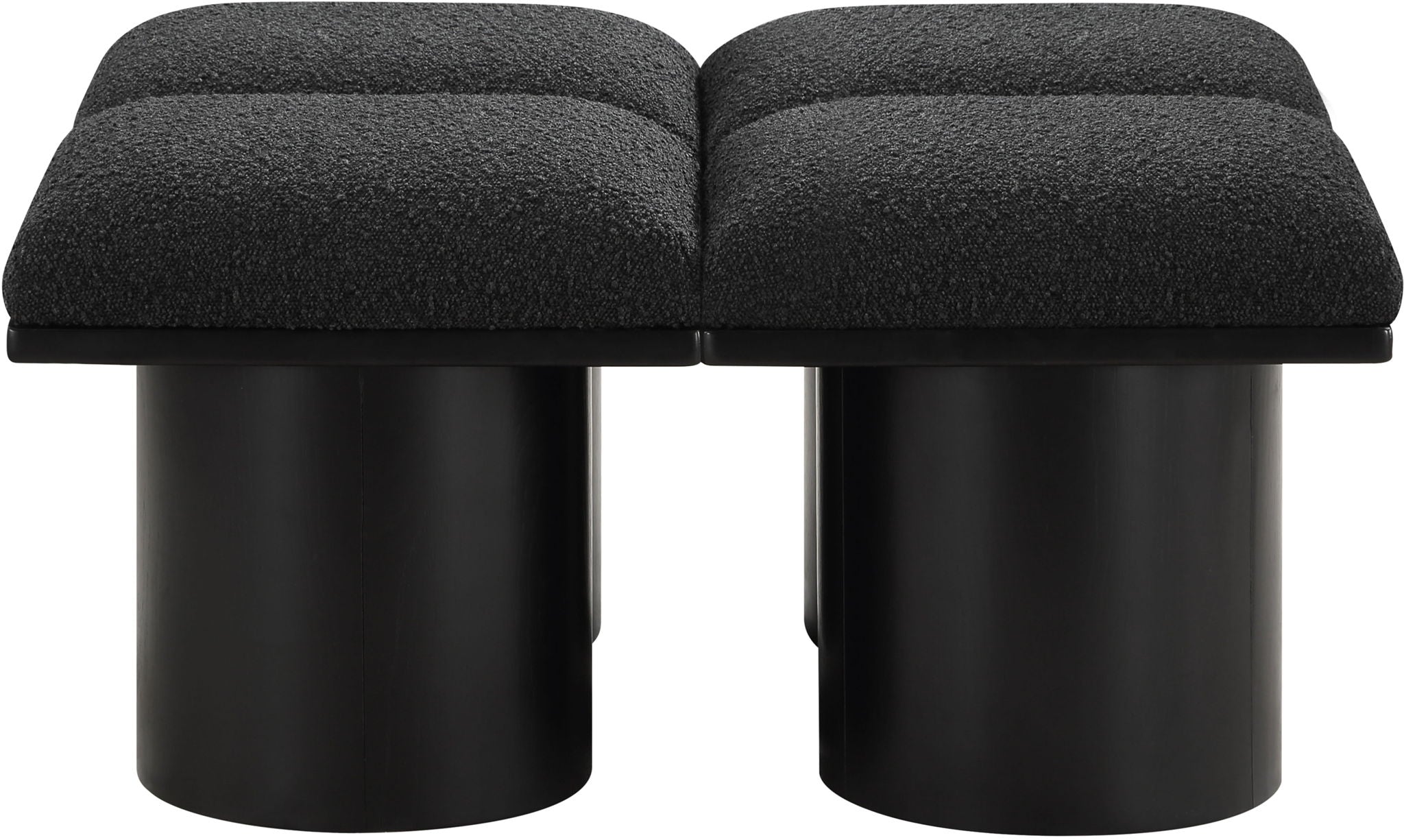 Pavilion - 4 Piece Modular Bench With Black Base