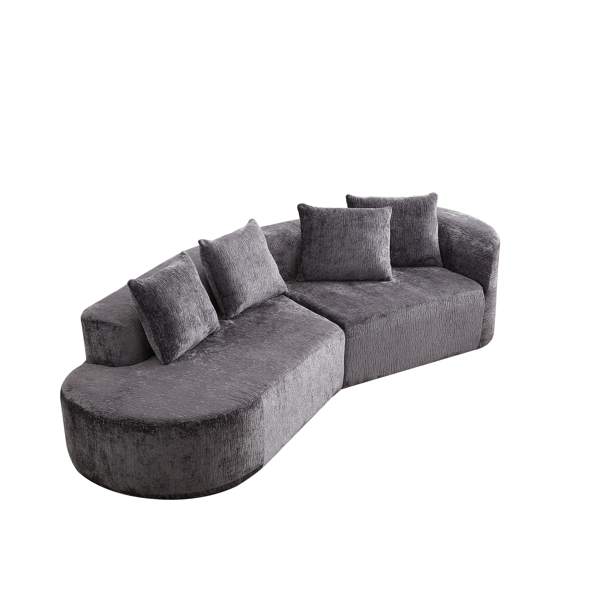 Modern Upholstered Oversized Sectional Sofa, 114-Inch Chenille - Best Buy Furniture