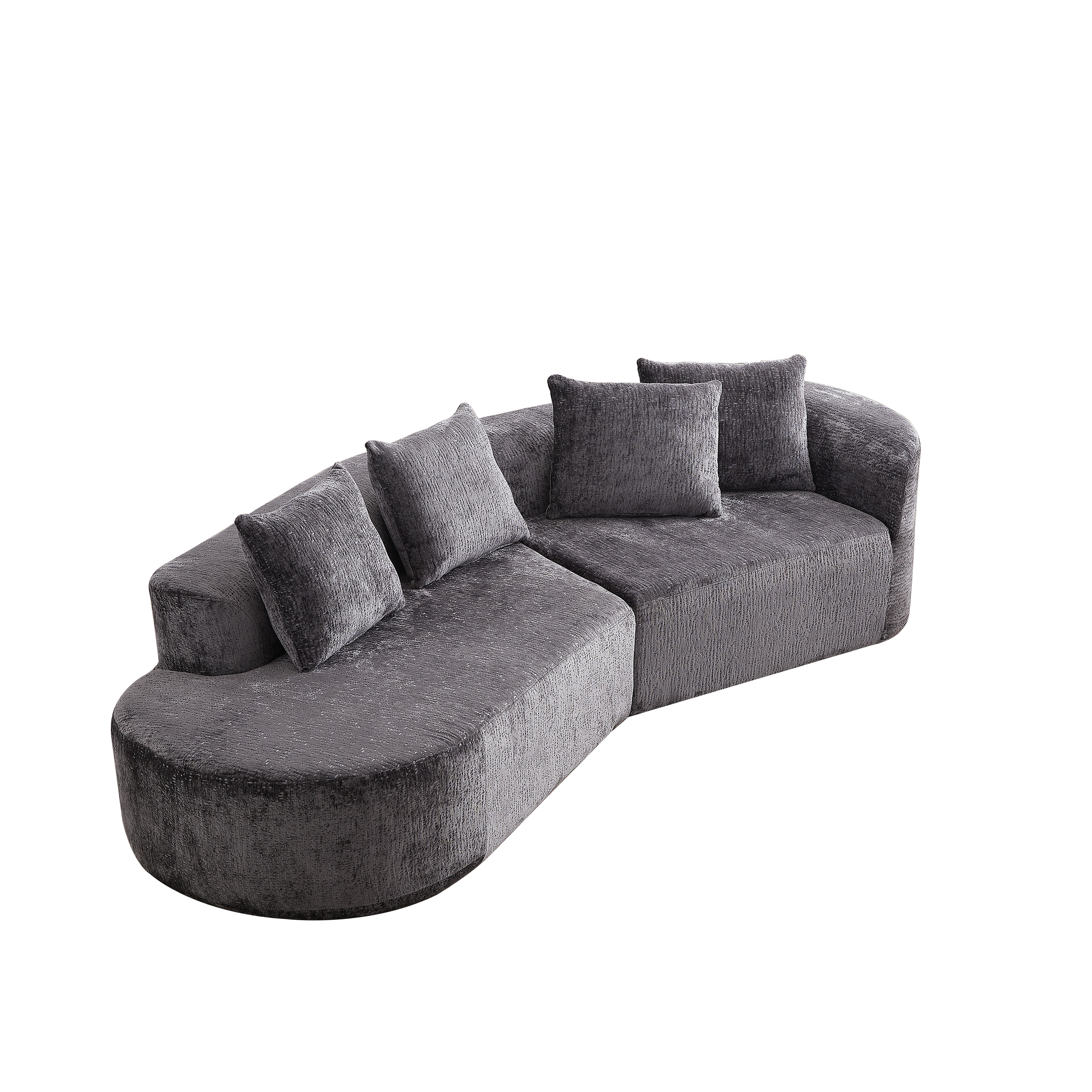 Modern Upholstered Oversized Sectional Sofa, 114-Inch Chenille - Best Buy Furniture