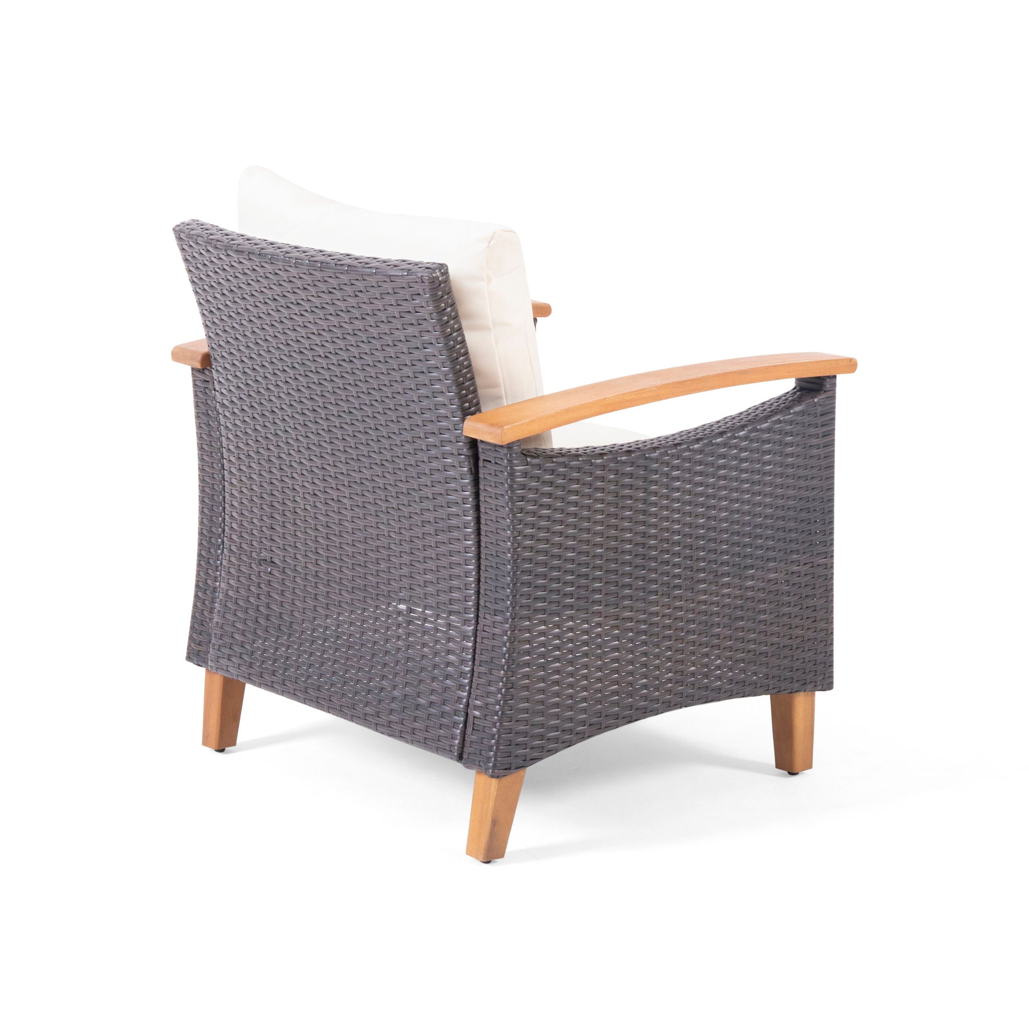 Isla - Transitional Chat Set With Water Resistant Cushions - Teak