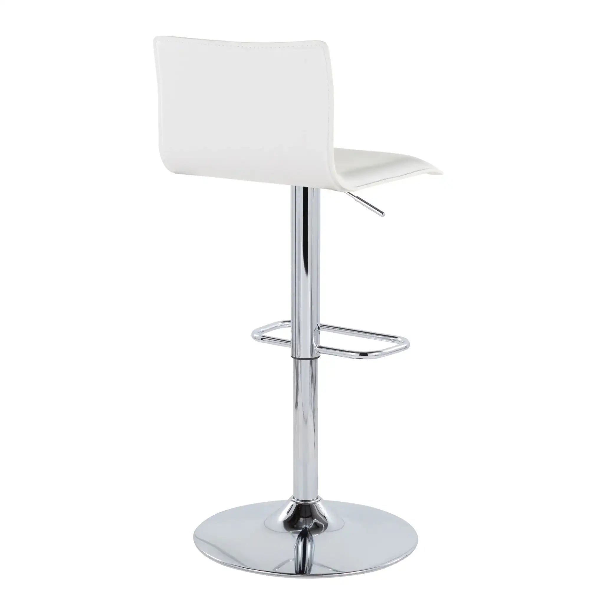 Mara - Upholste Contemporary Adjustable Barstool With Swivel With Rounded Rectangle Footrest (Set of 2)