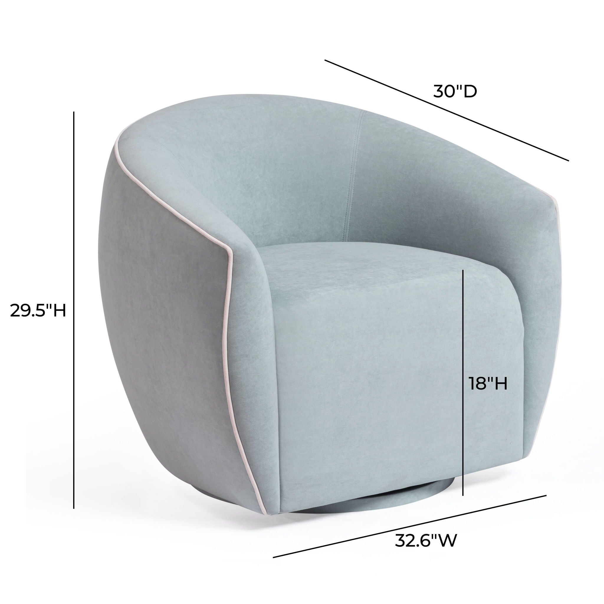 Jordan - Velvet Swivel Chair