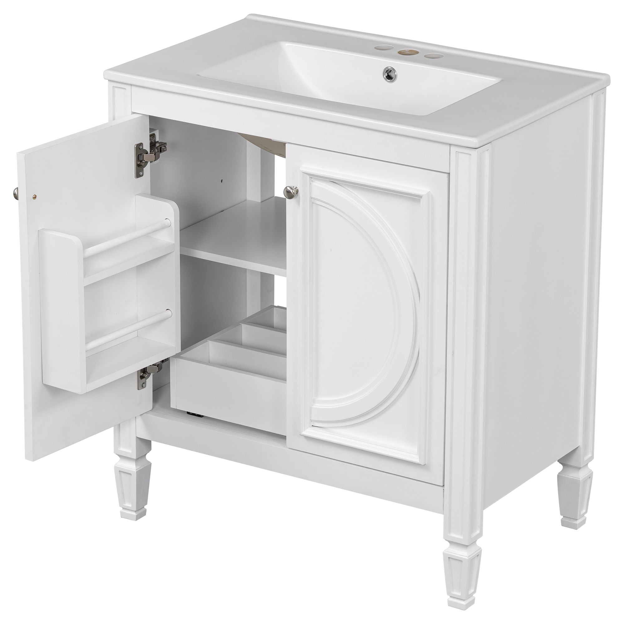 Bathroom Vanity With Sink With 2 Doors And Adjustable Shelf
