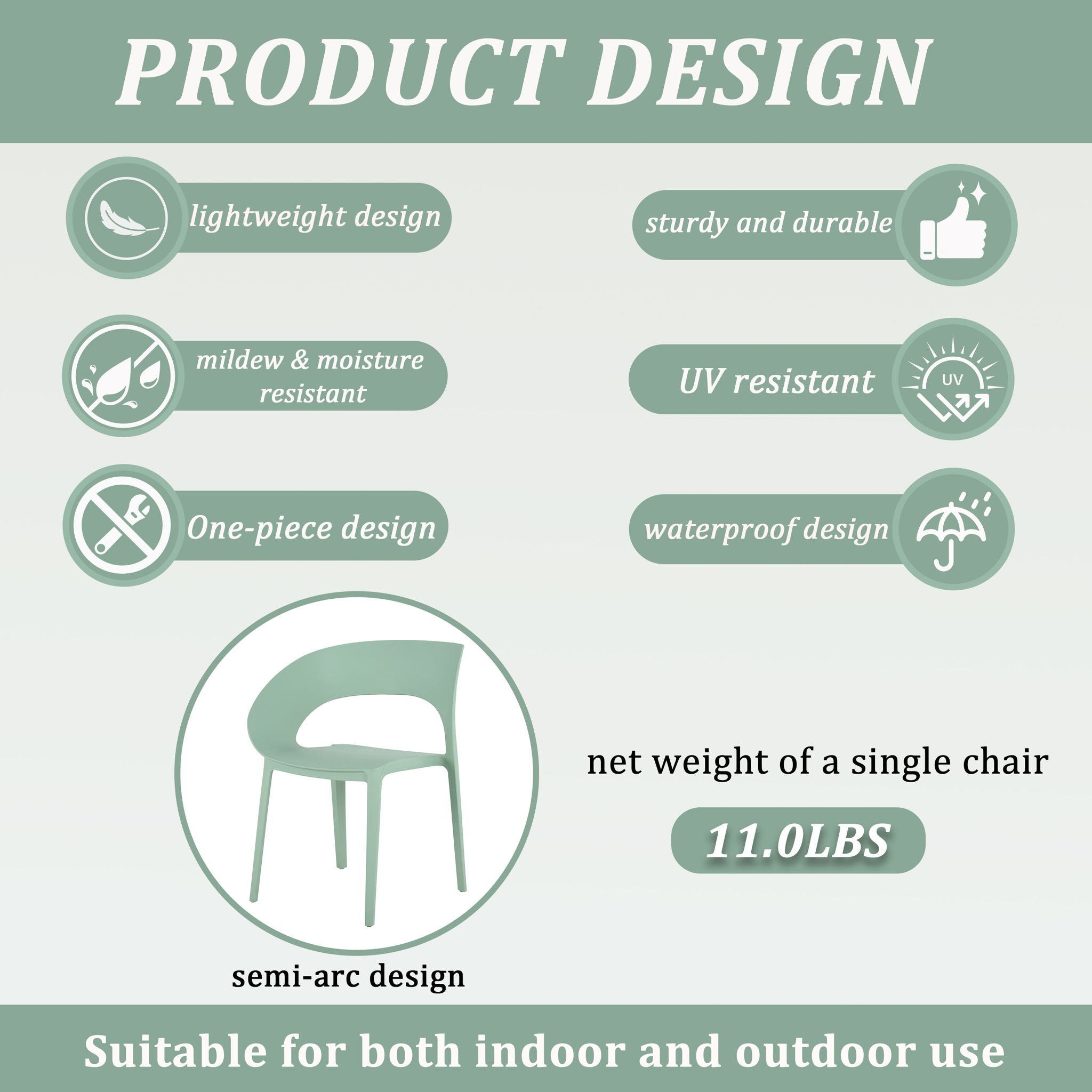 Designed Single Chair, UV Resistant, Waterproof And Wear Resistant