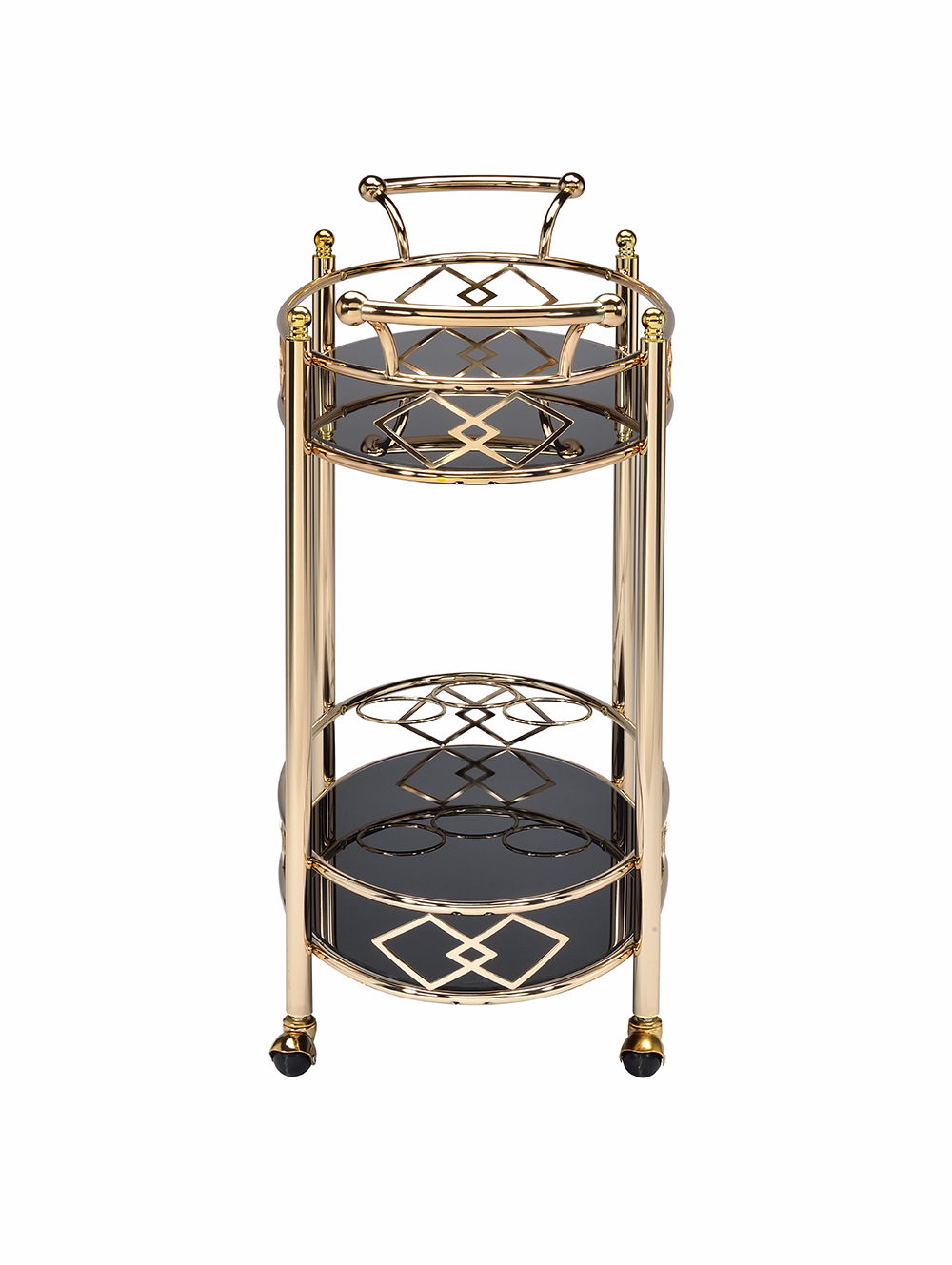 Ottesen - Glass Serving Cart - Black / Gold
