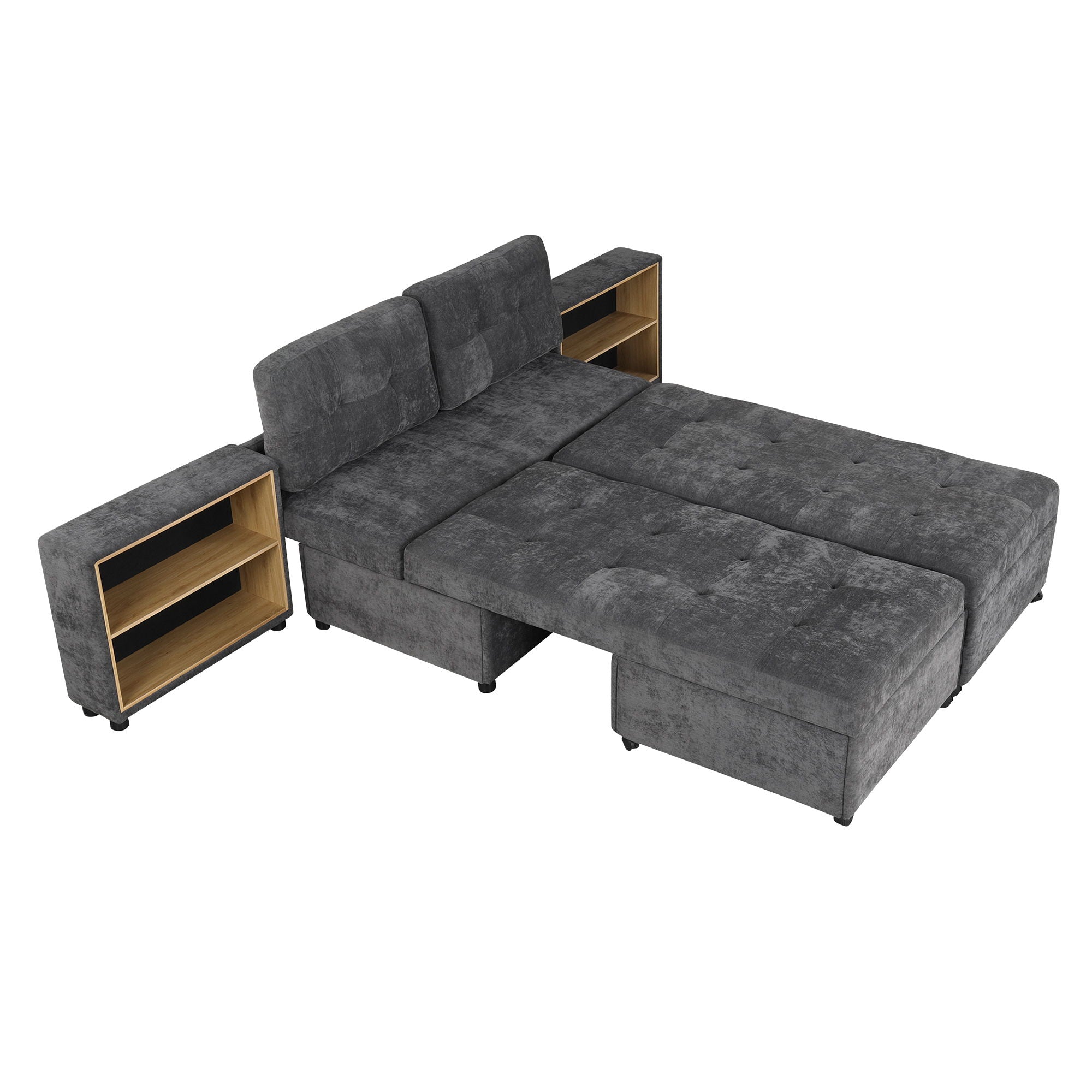 Versatile Modular Free-Combined Sofa With 2 Storage Racks