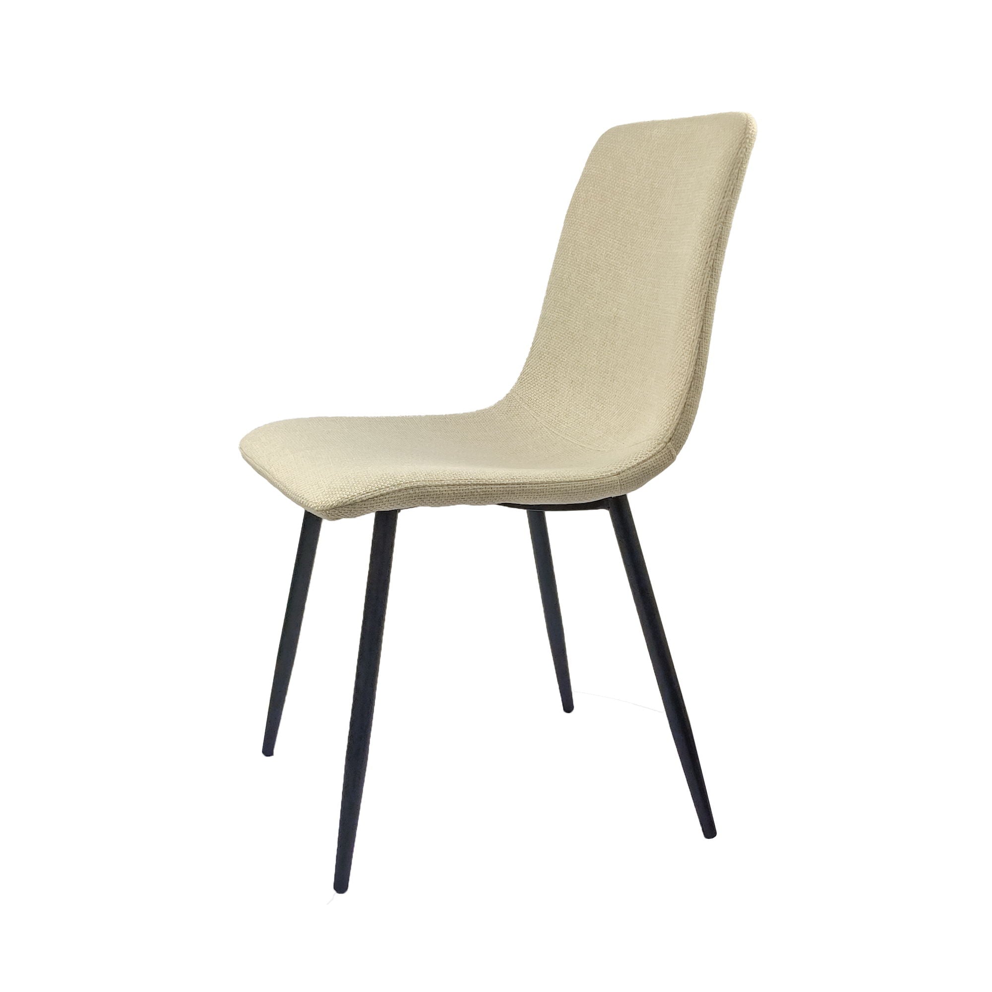 Modern Minimalist Dining Table And Chairs With Metal Legs For 4 - 6 Seats - Wood