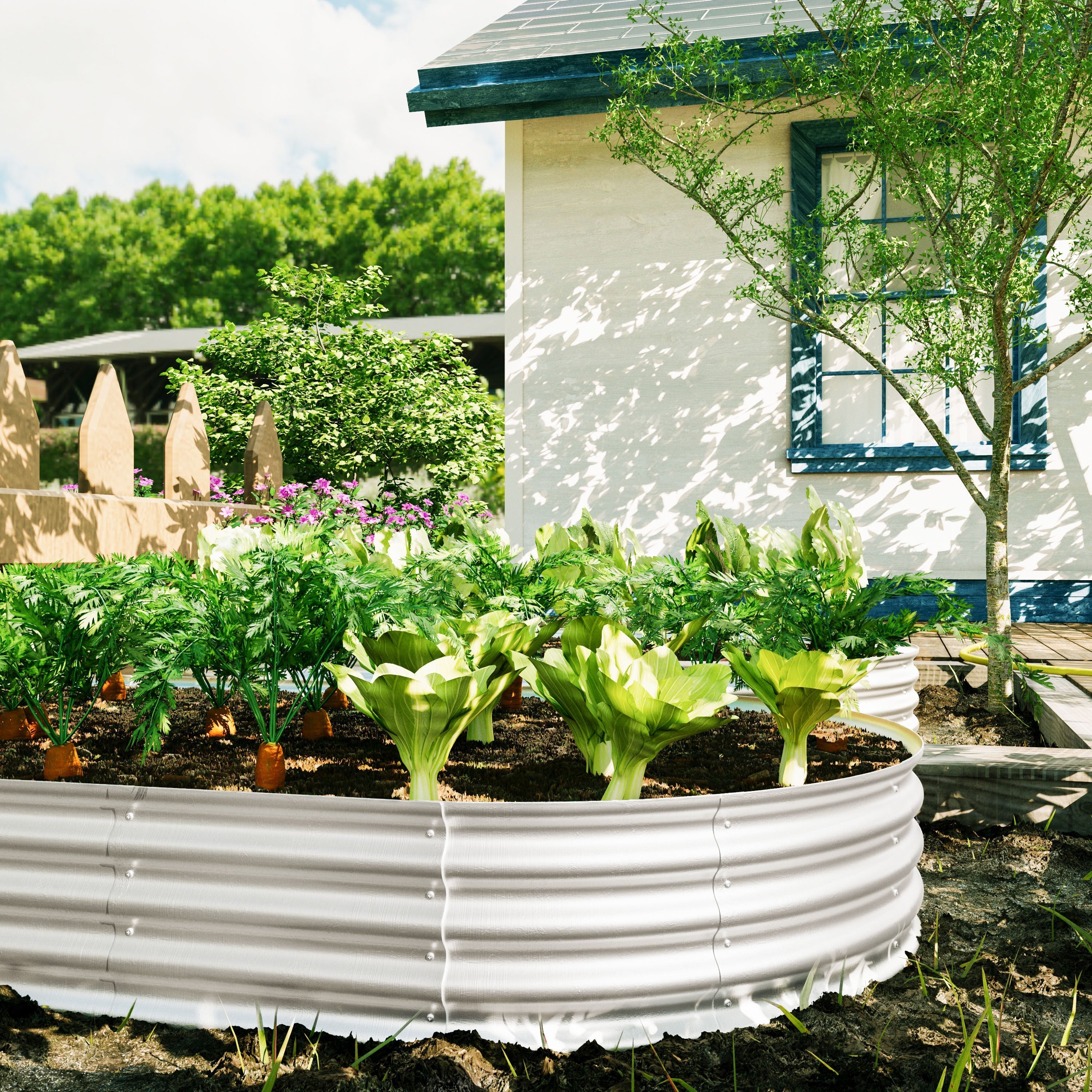 Heavy Duty Galvanized Raised Garden Bed Kit 8x4x1ft