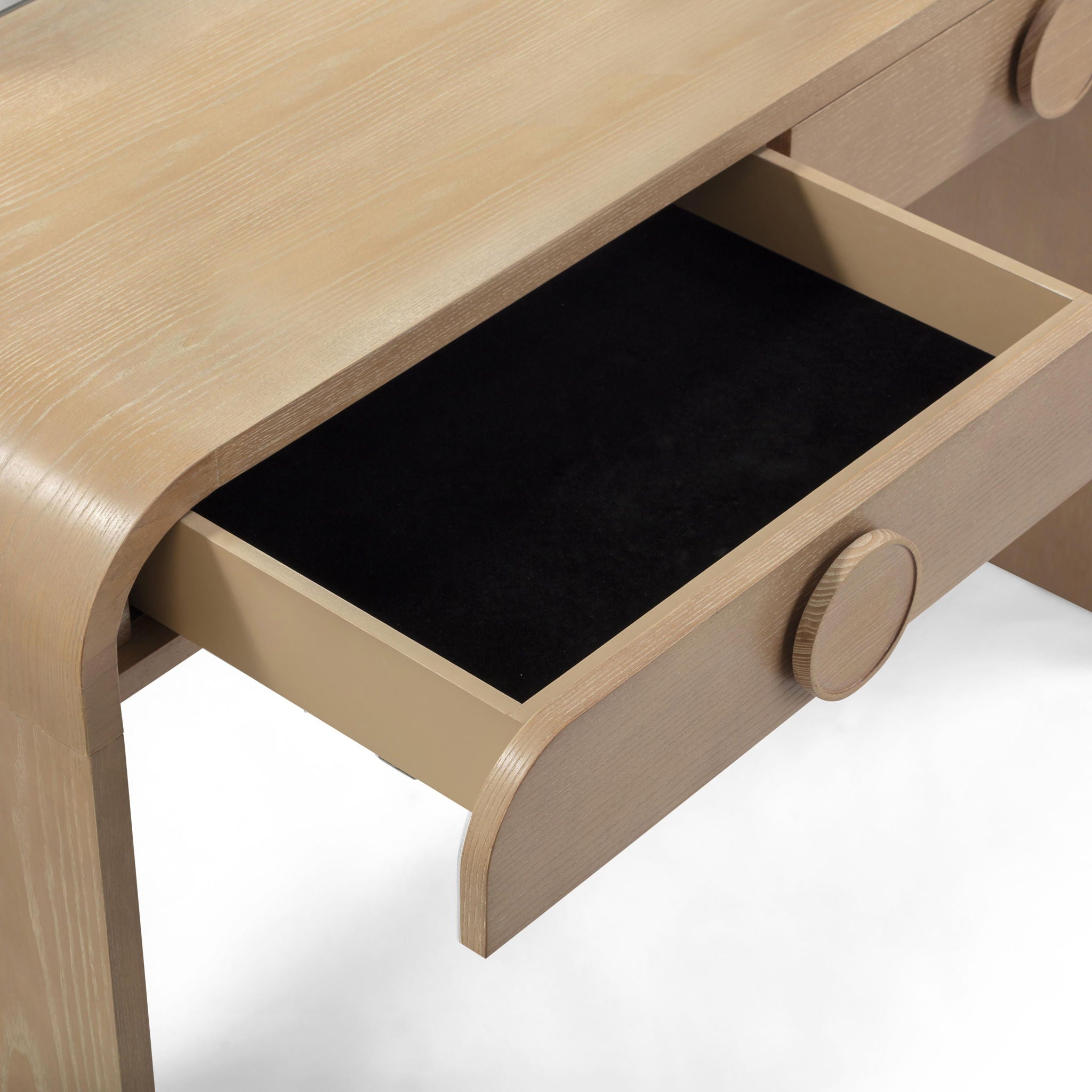 Moonrise - 2 Drawer Vanity Desk - Natural Ash