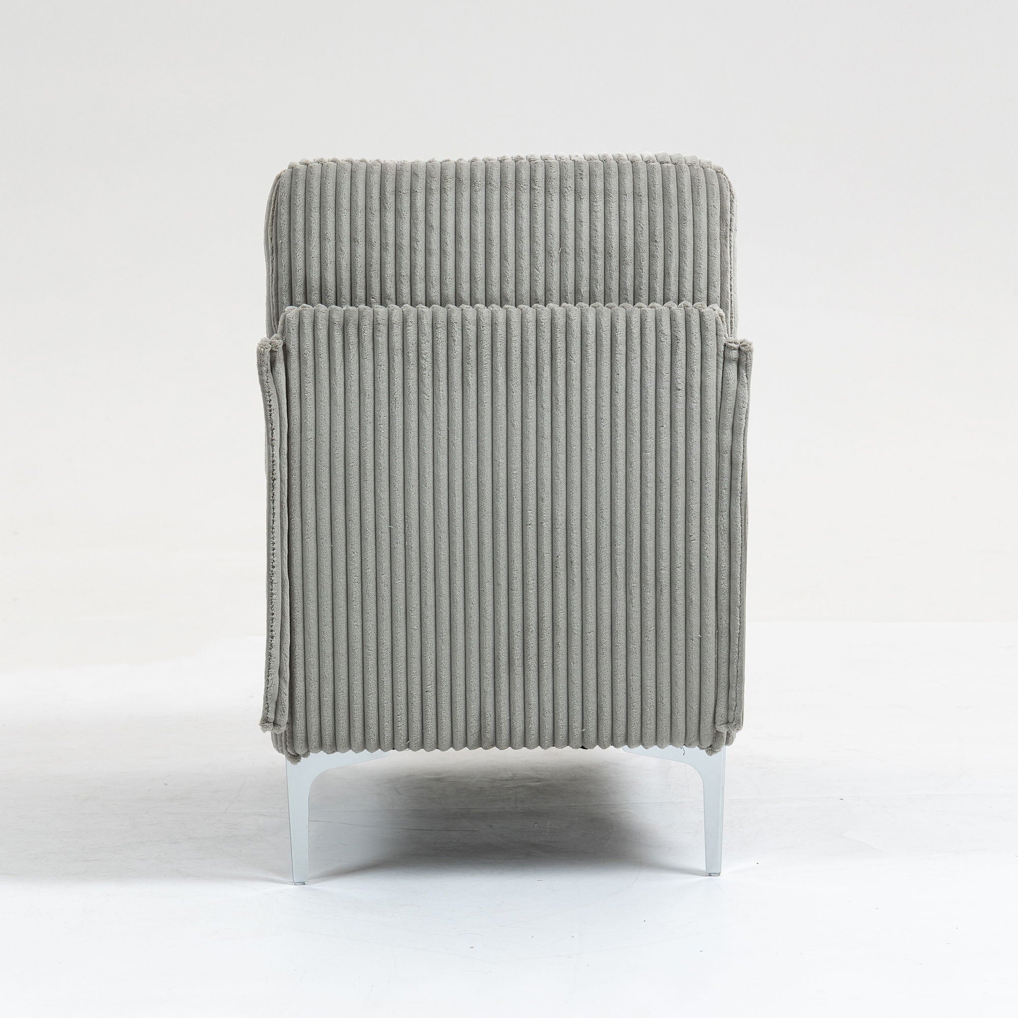 Single Couch Modular Armless Accent Chair With Back Cushion