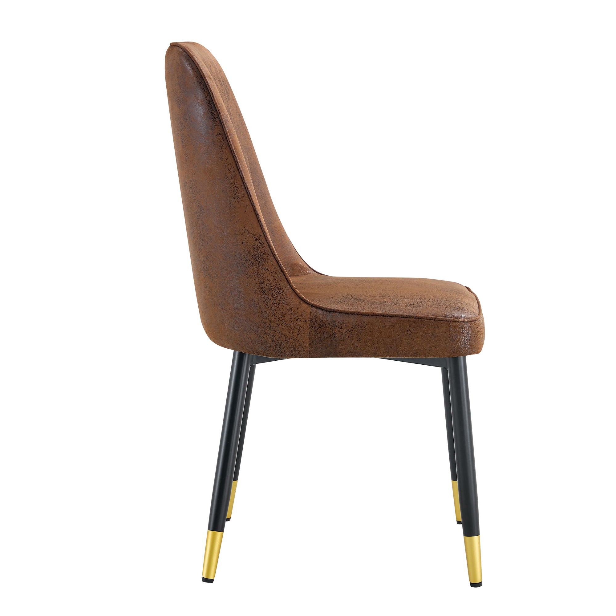 Modern Dining Chairs With Sleek Backrest And Metal Legs