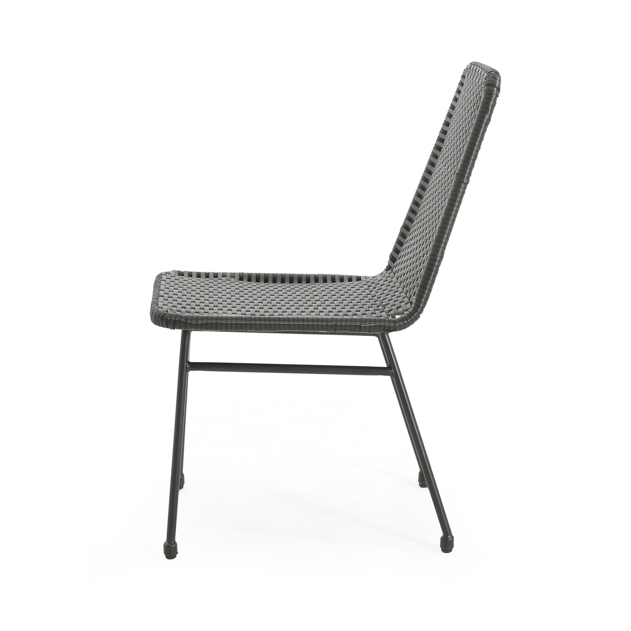 Aluminum And Rattan Chat Set, Outdoor Patio Set Includes Rattan Dining Chair Set Of 2 And C Shaped Side Table - Dark Brown - Best Buy Furniture