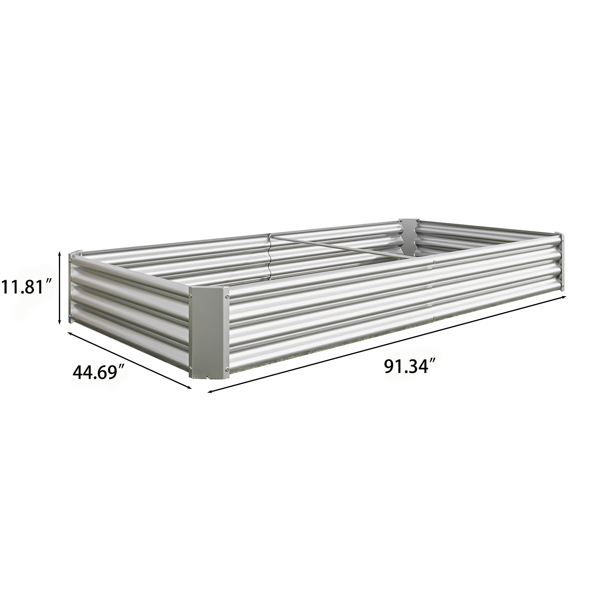 Raised Garden Bed Kit - Metal Raised Bed Garden 7.6x3.7x0.98ft