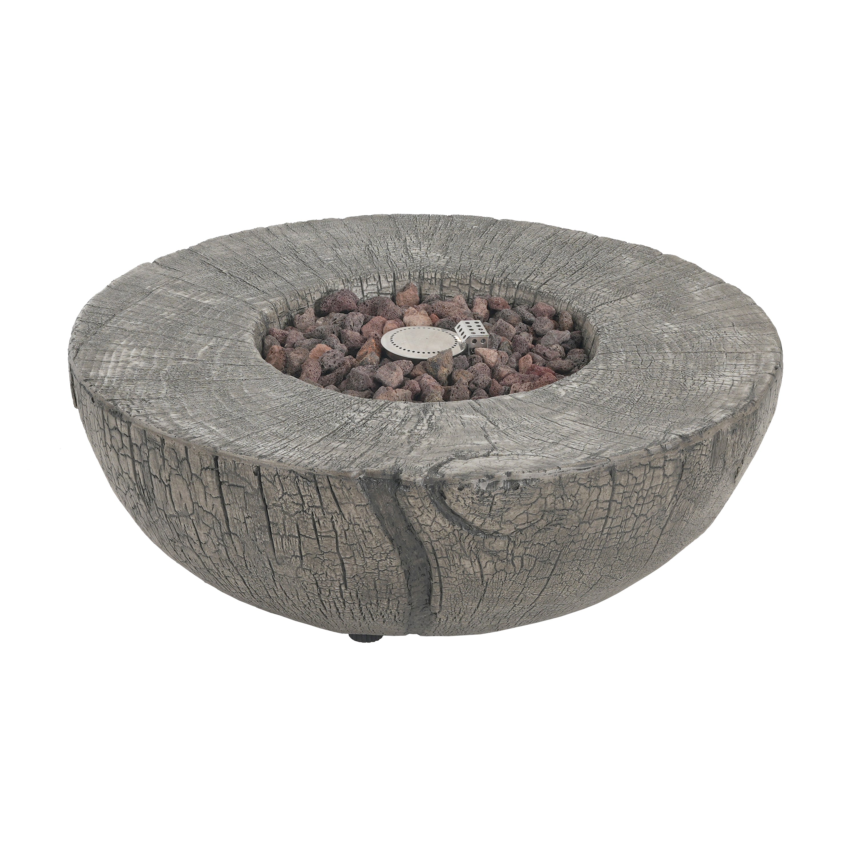 Patio MGO Propane Fire Pit, 30,000 BTU, Light Grey
