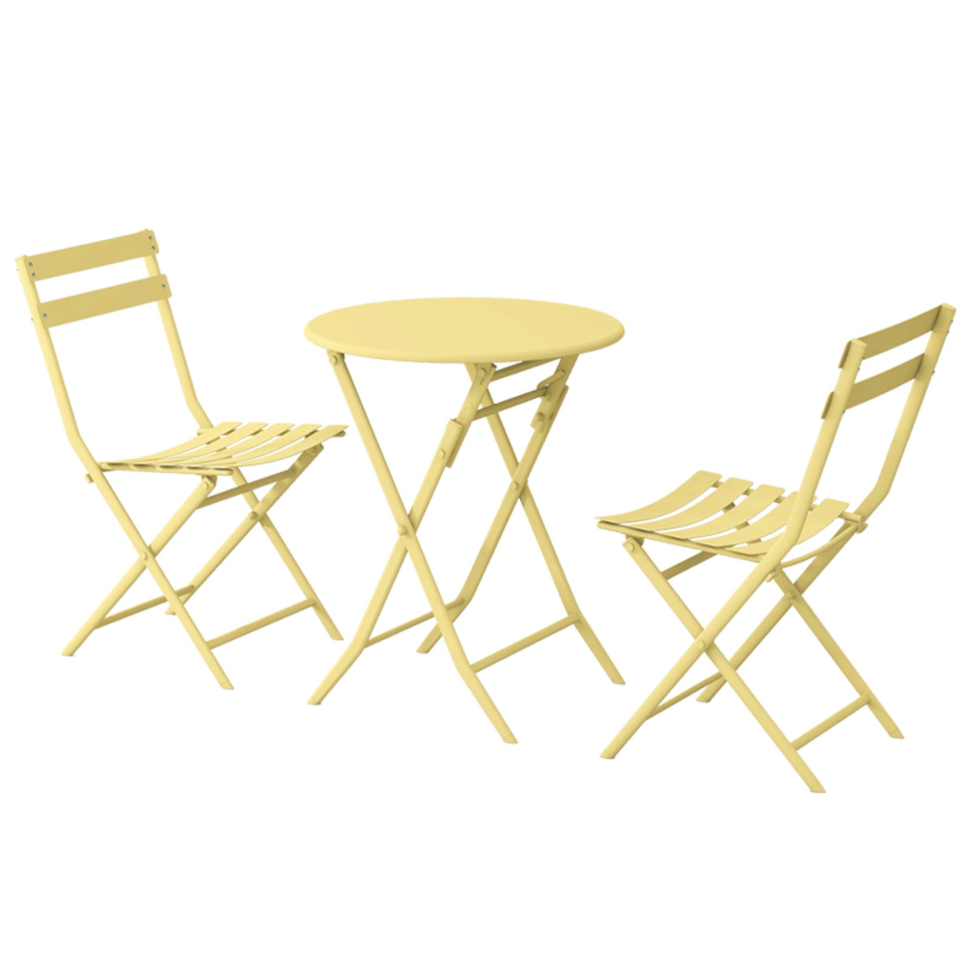 3 Piece Patio Bistro Set Of Foldable Round Table And Chairs - Best Buy Furniture