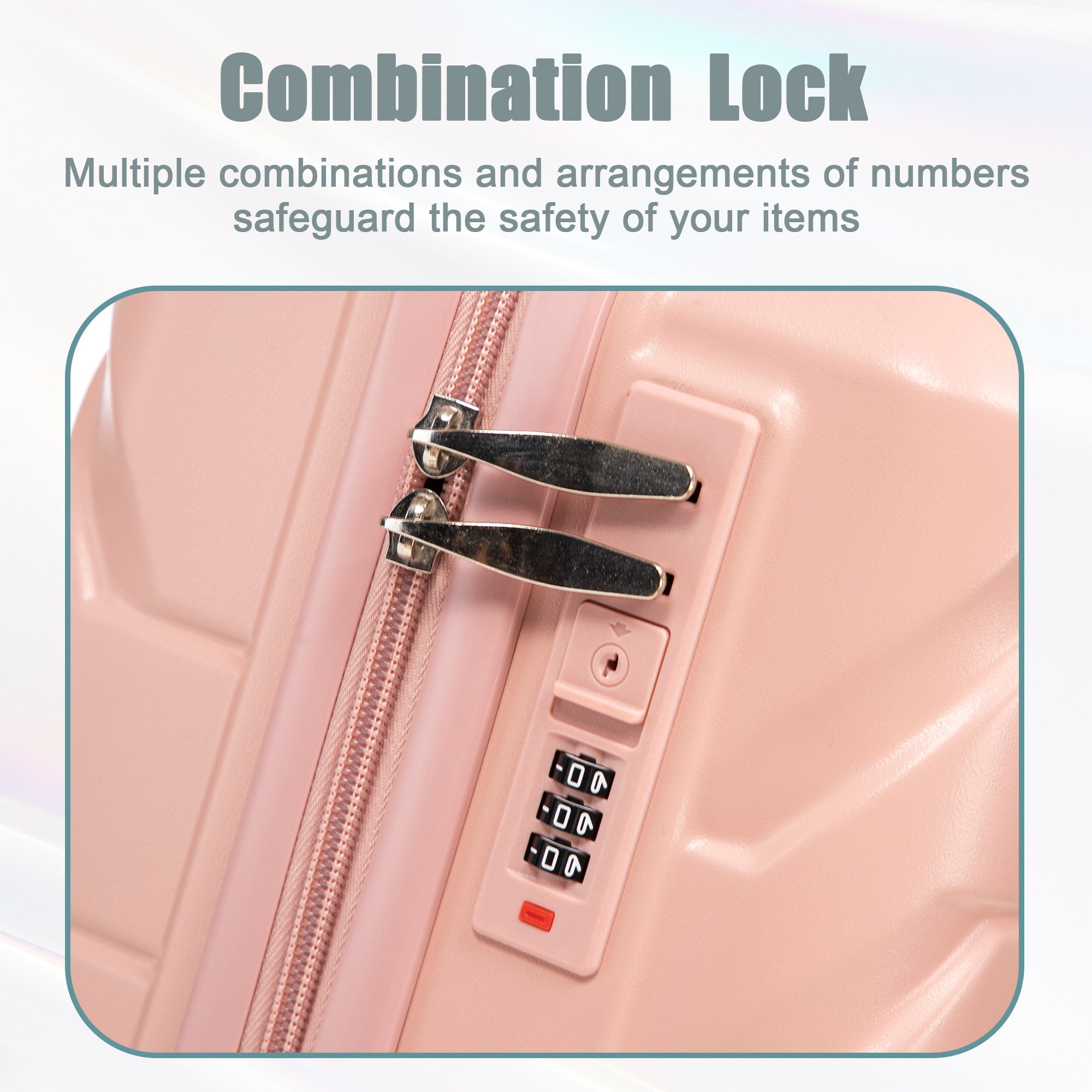 2-Piece ABS Spinner Wheel Luggage Set with Combination Lock