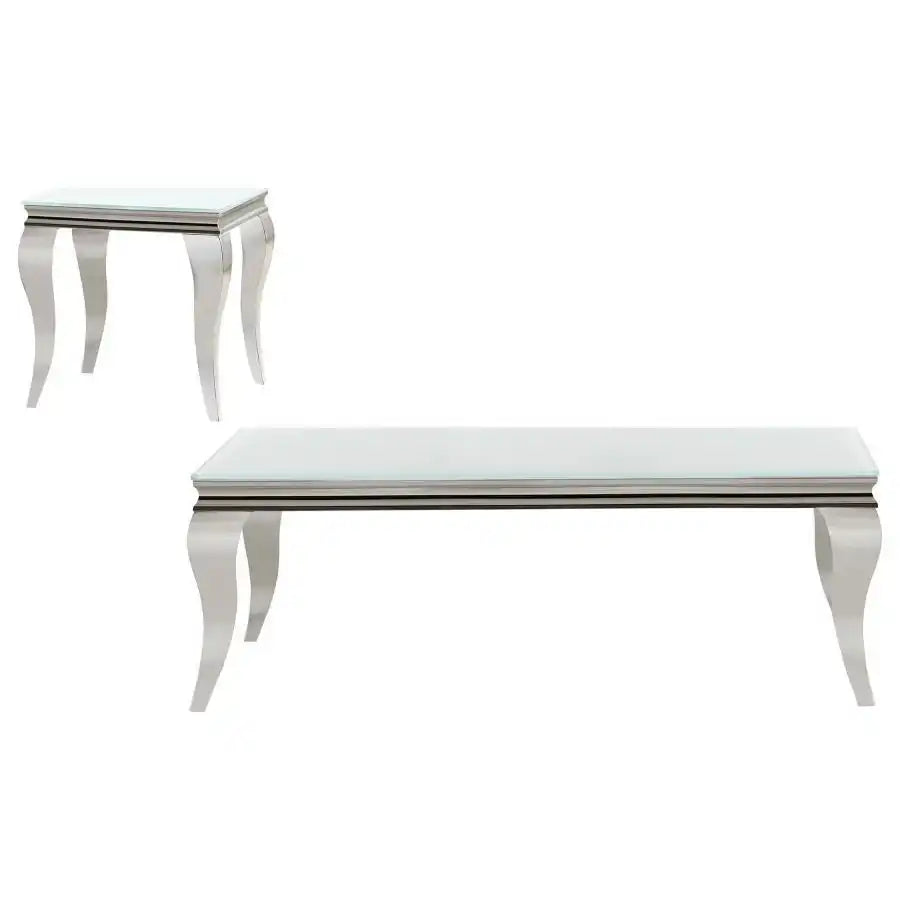 Carone - Glass Top Coffee Table Set