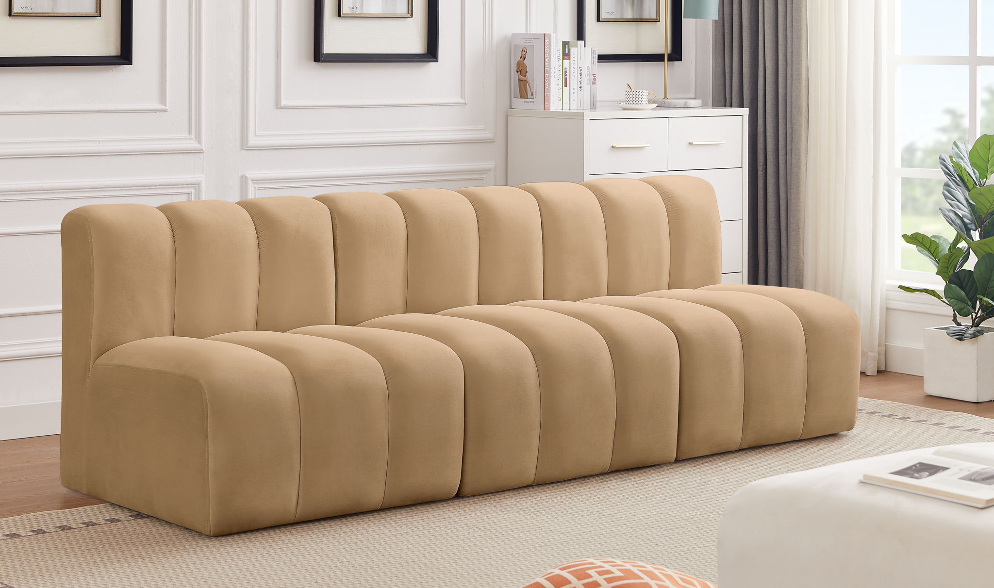 Arc - Velvet 3 Seats Modular Sofa