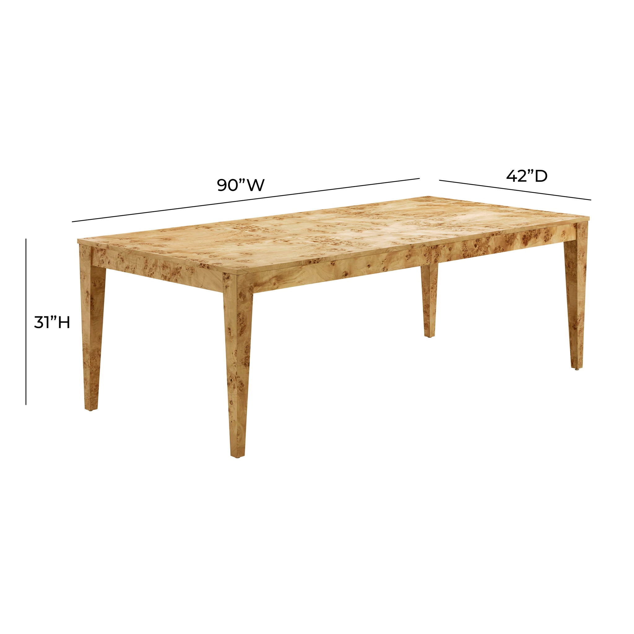 Brandyss - Rectangular Dining Table - Natural Burl