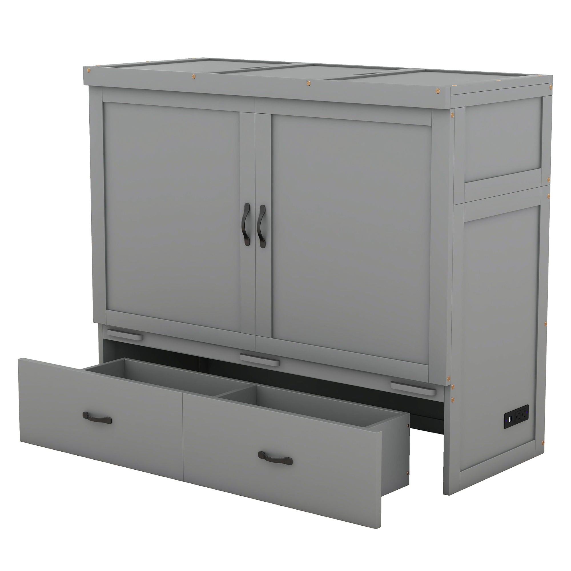 Murphy Bed With USB Port And A Large Drawer