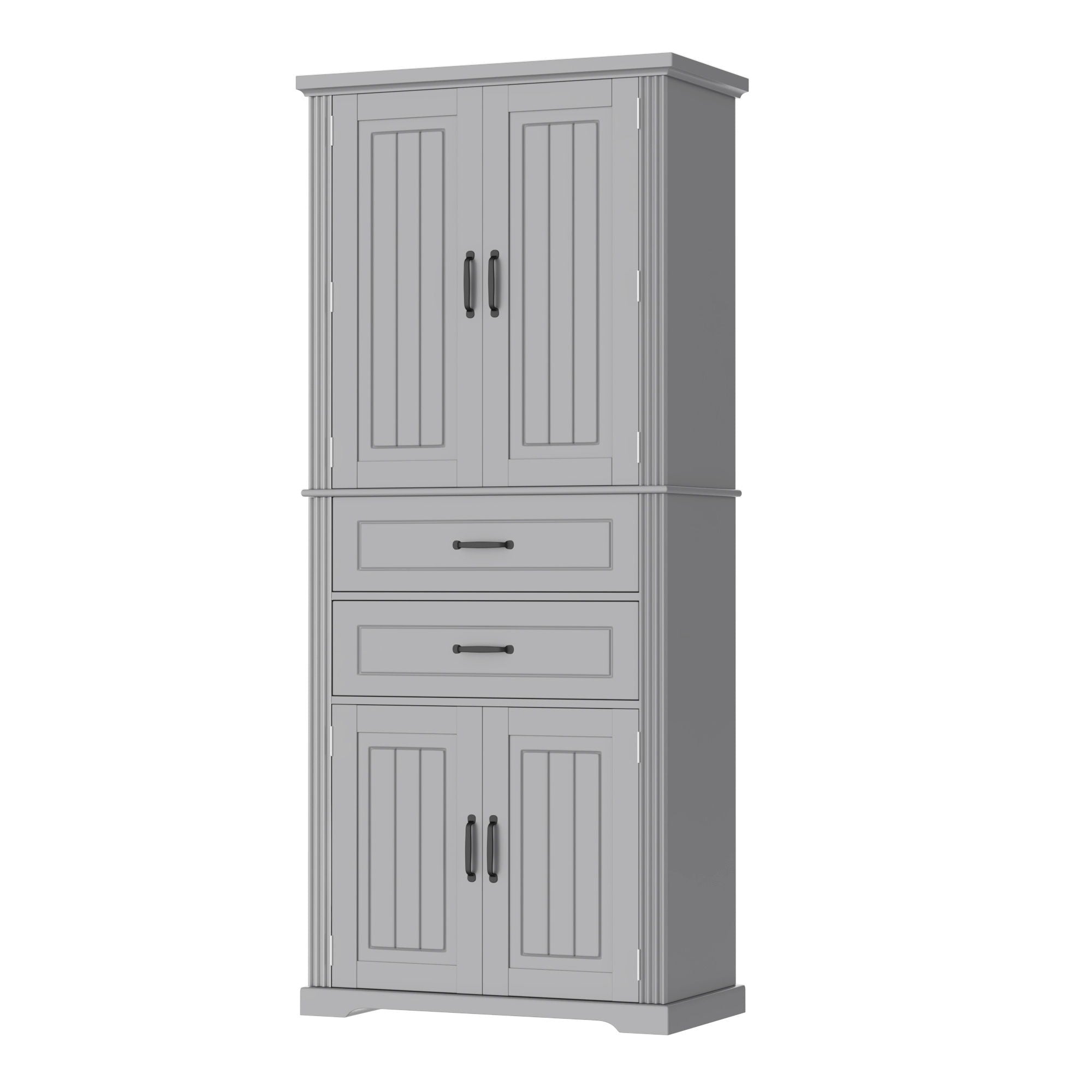 Elegant Multi Functional Storage Cabinet With Slide Rail Drawers, Adjustable Shelves