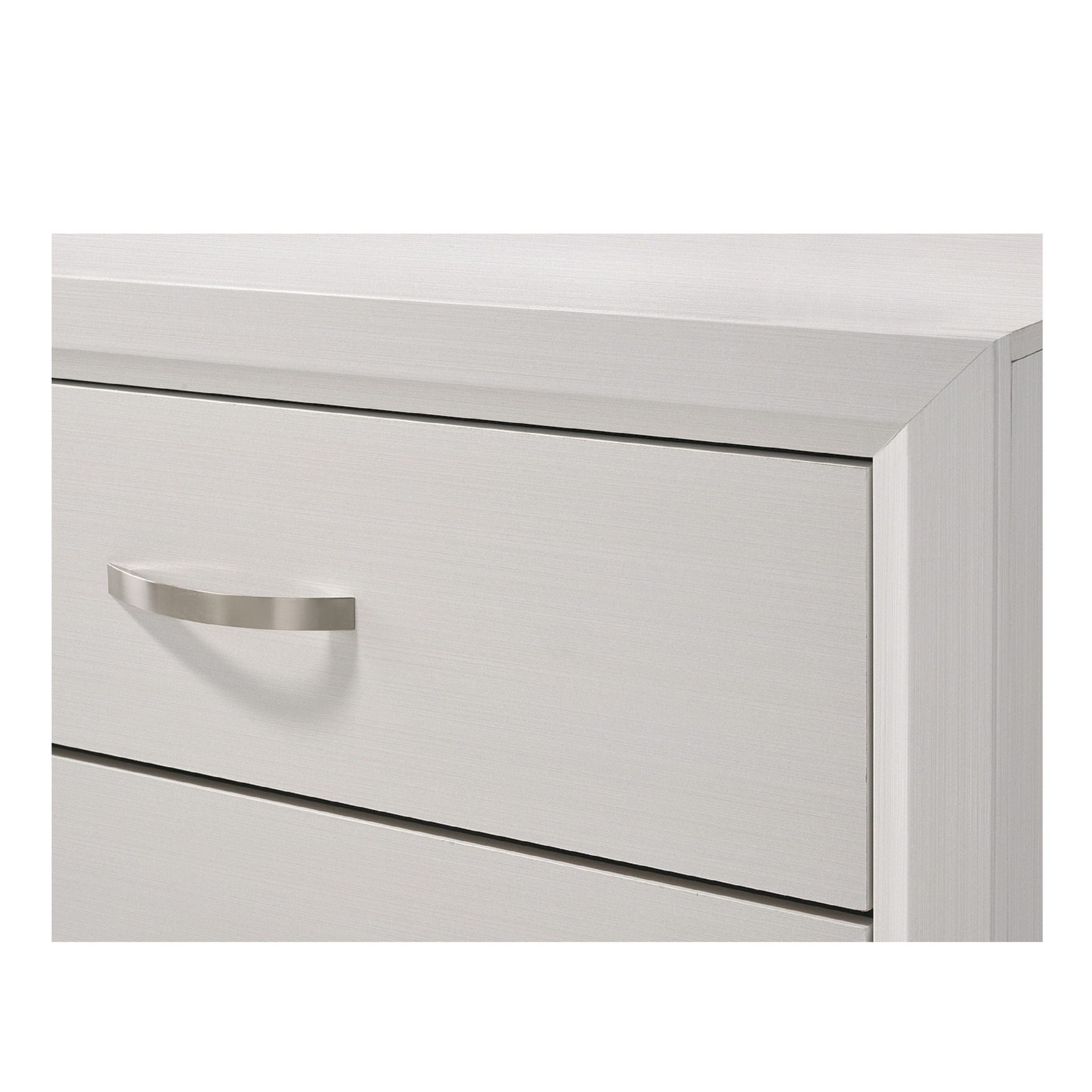 2 Drawer Nightstand With Handles Furniture For Bedroom - White