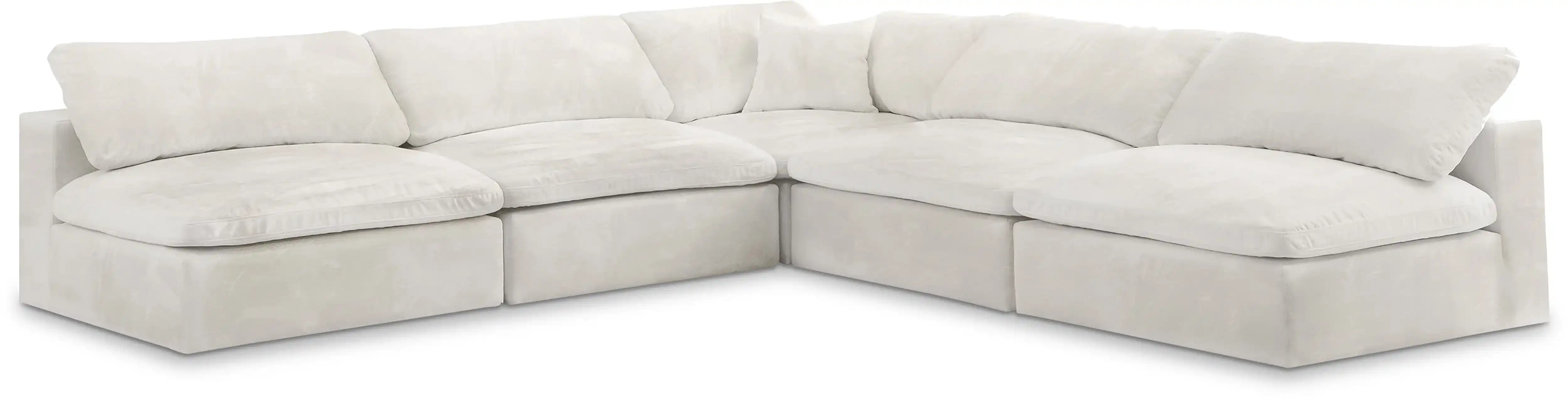 Cozy - 5 Piece Modular Corner Armless Sectional