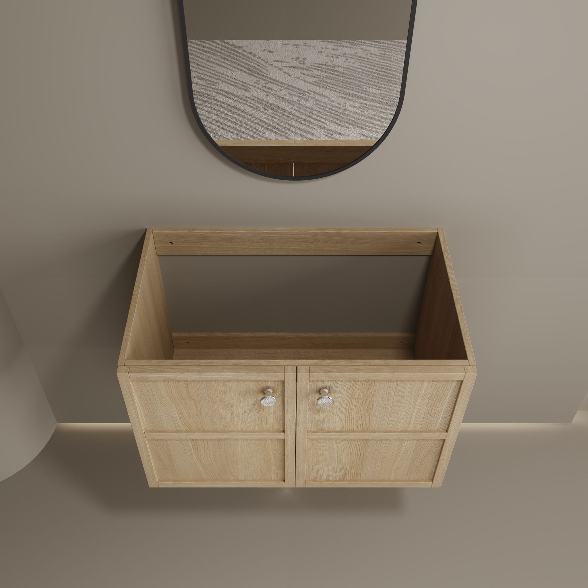 Modern Wall Mounted Bathroom Vanity With Soft Closing Doors