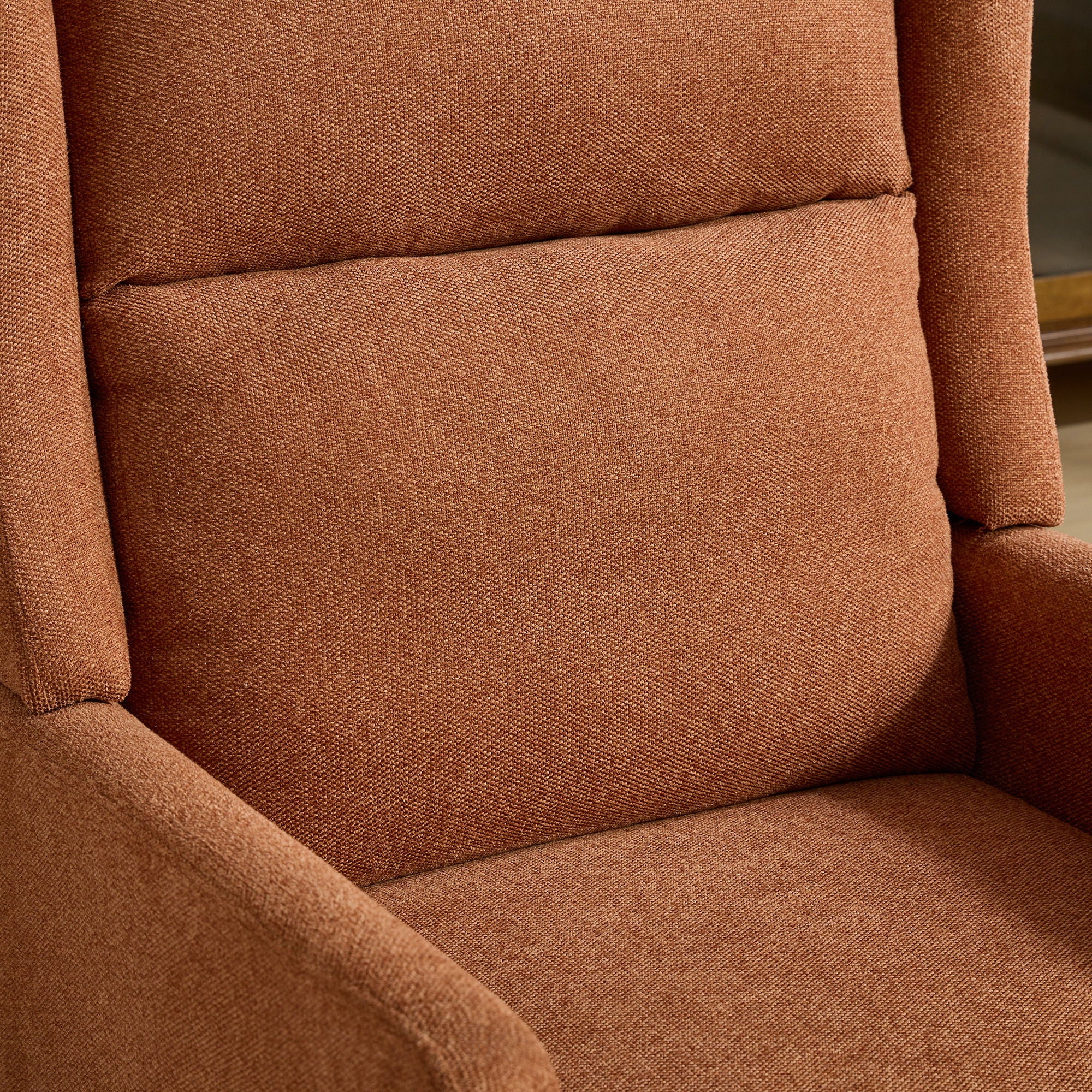 Wide Modern Accent Chair With Wood Legs For Living Room