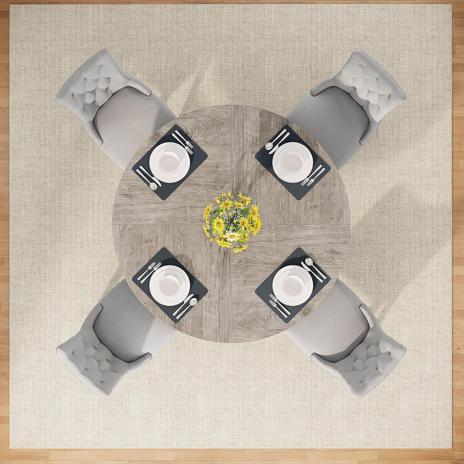 Round Dining Cross Base Kitchen Table