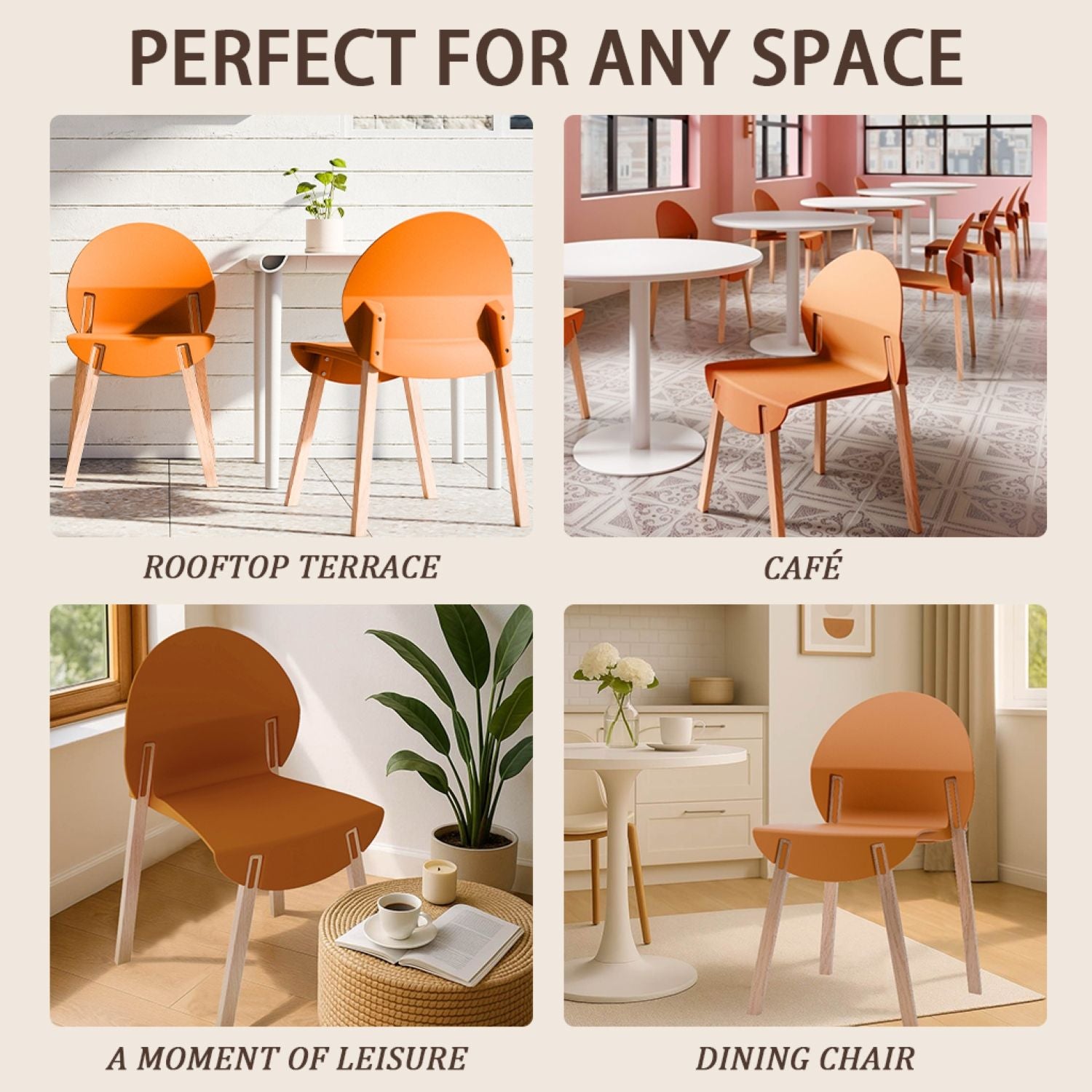 4 Piece Set Of Single Chairs With A Folding Square Table