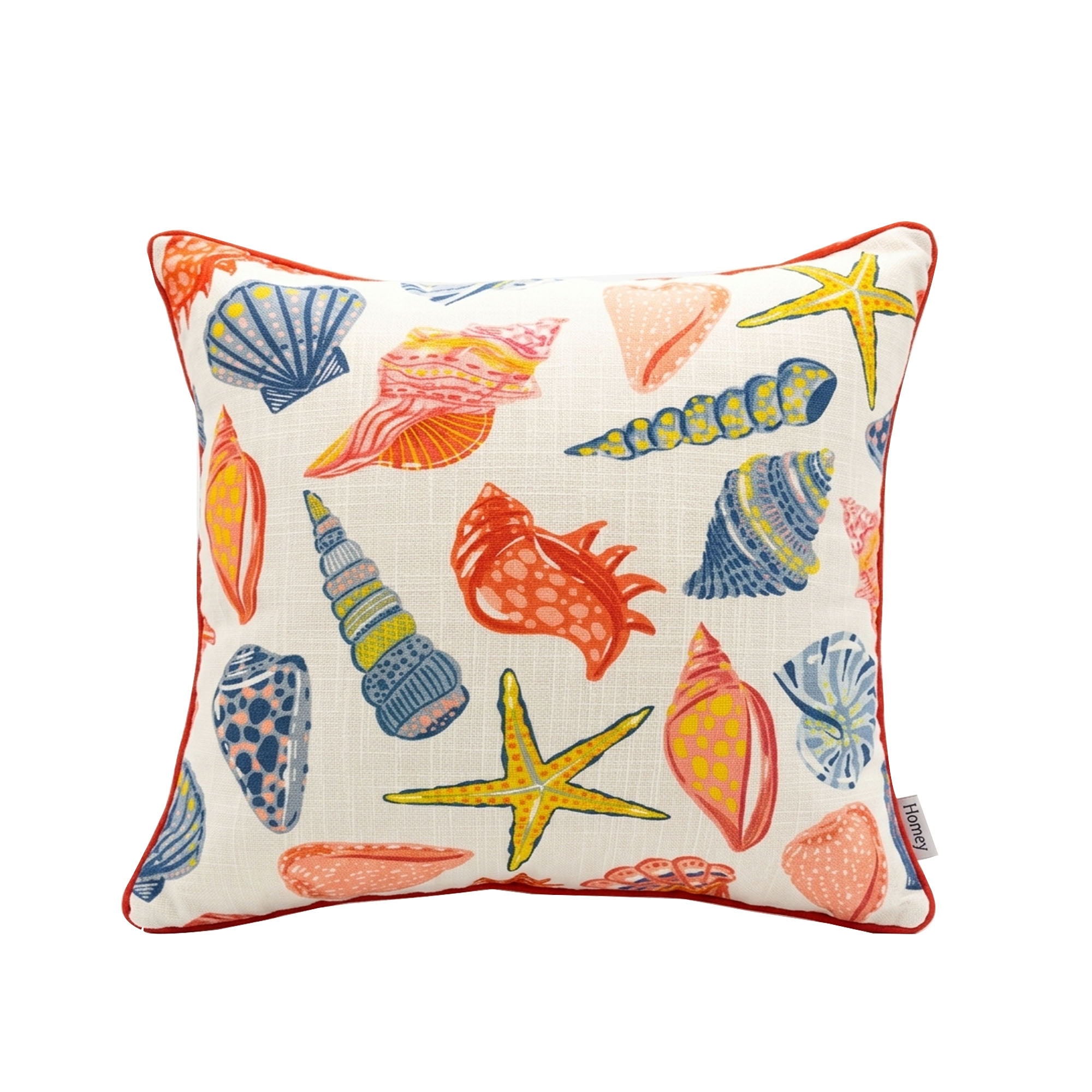 Square Coral Outdoor Pillows (Set of 2) - Multi