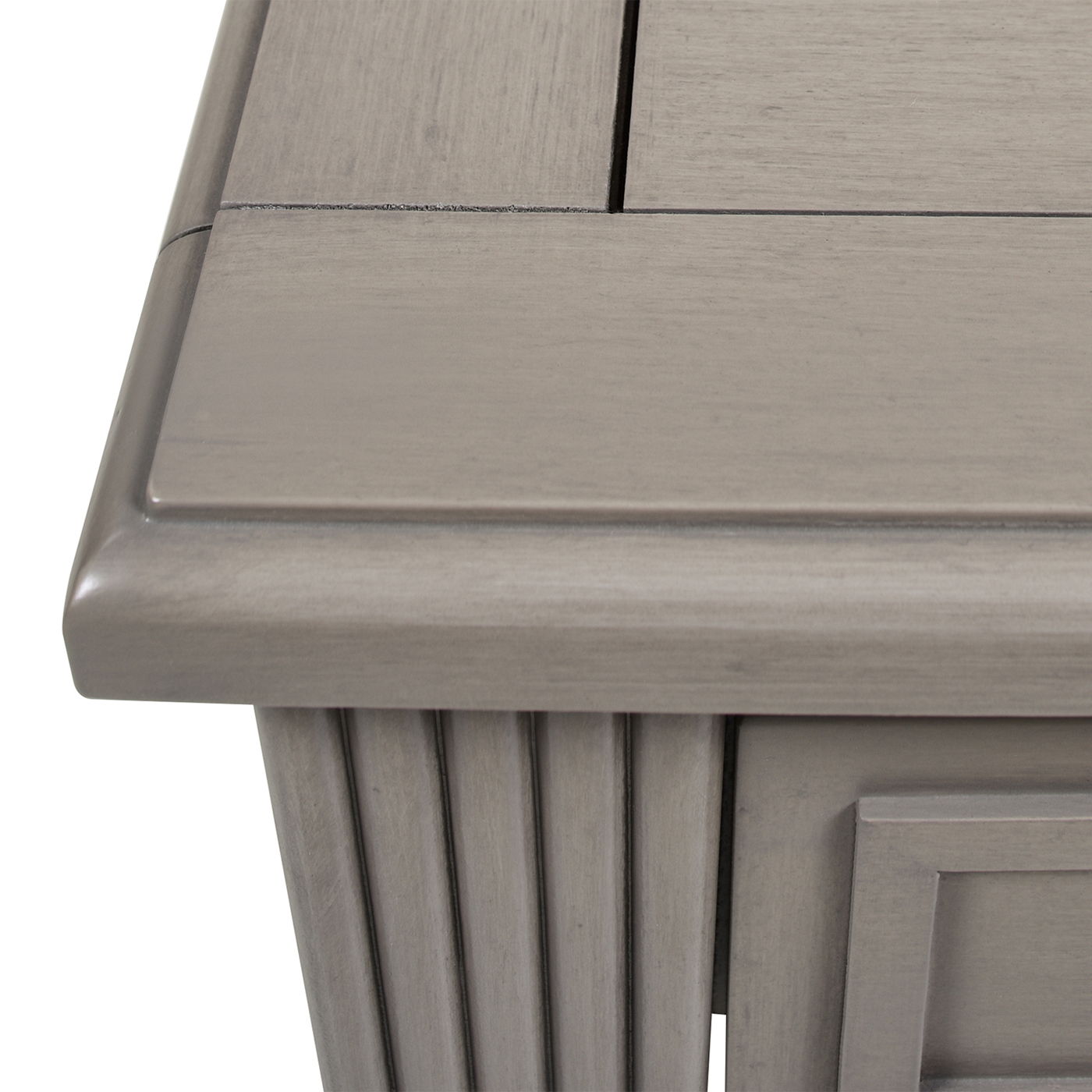 Dauphin - Storage Shelf Side Table - Gray Cashmere - Best Buy Furniture