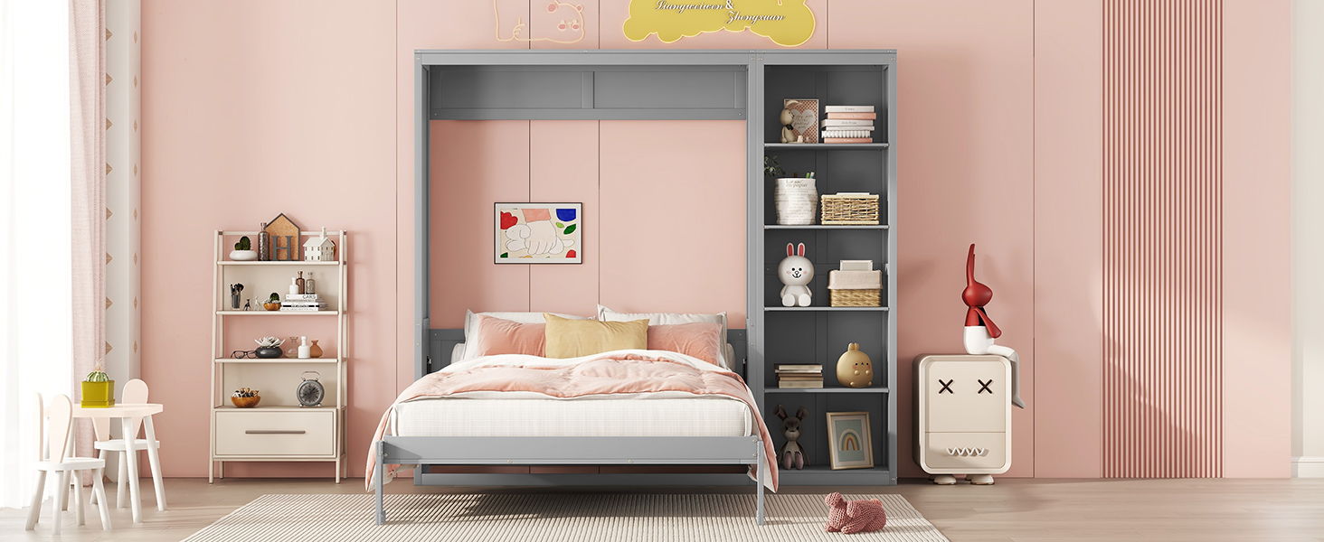 Multifunction Murphy Wall Bed With Shelves
