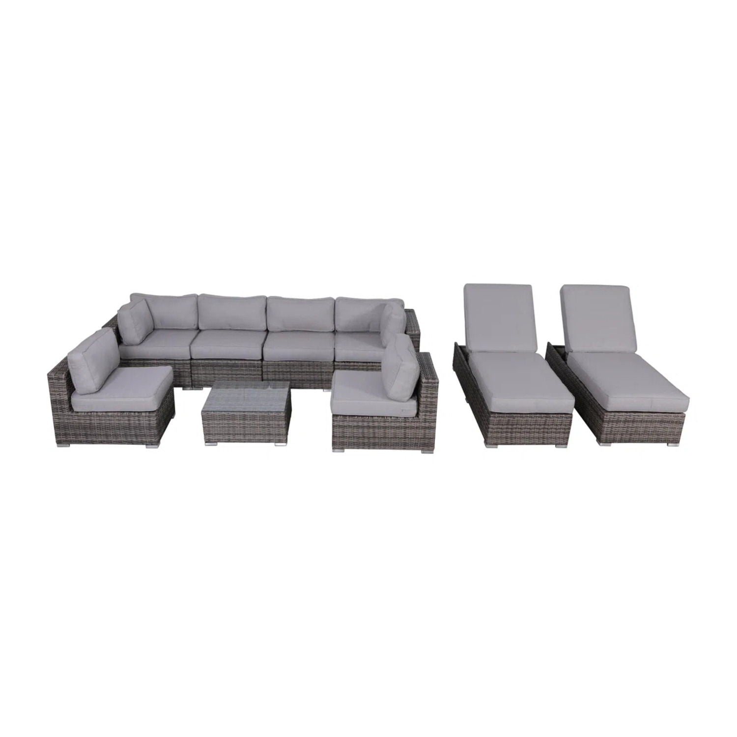 Seating Set With Cushions Handcrafted Wicker Design - Best Buy Furniture