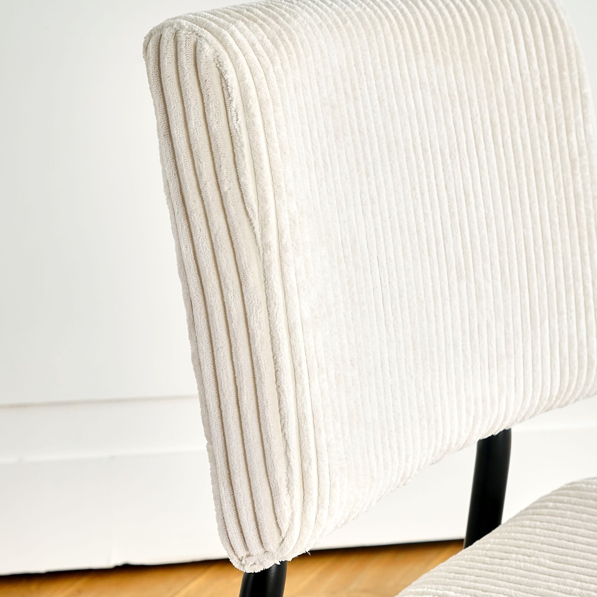 Modern Upholstered Dining Chair With Metal Legs