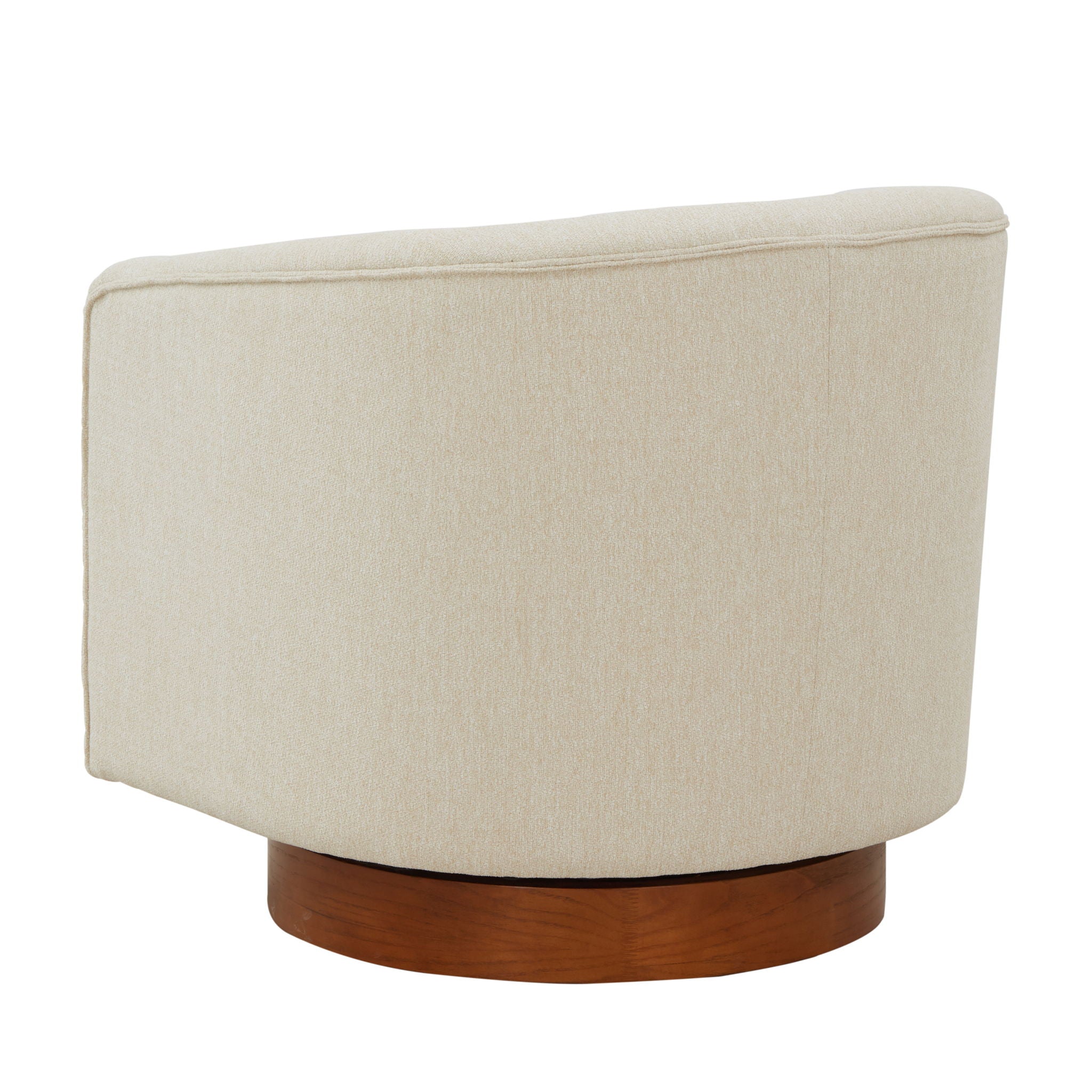 Miramar - Swivel Barrel Chair With Wooden Base