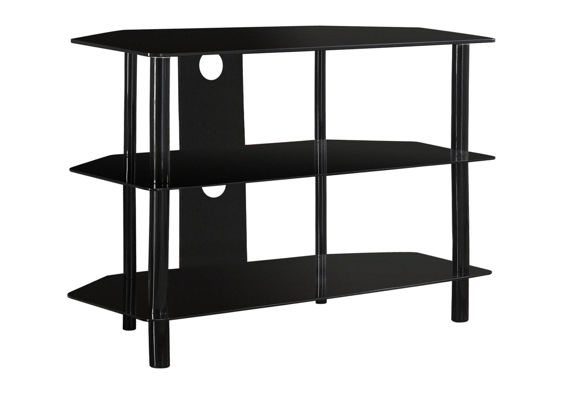 TV Stand, 36 Inch, Console, Media Entertainment Center, Storage Shelves, Contemporary & Modern - Black - Best Buy Furniture