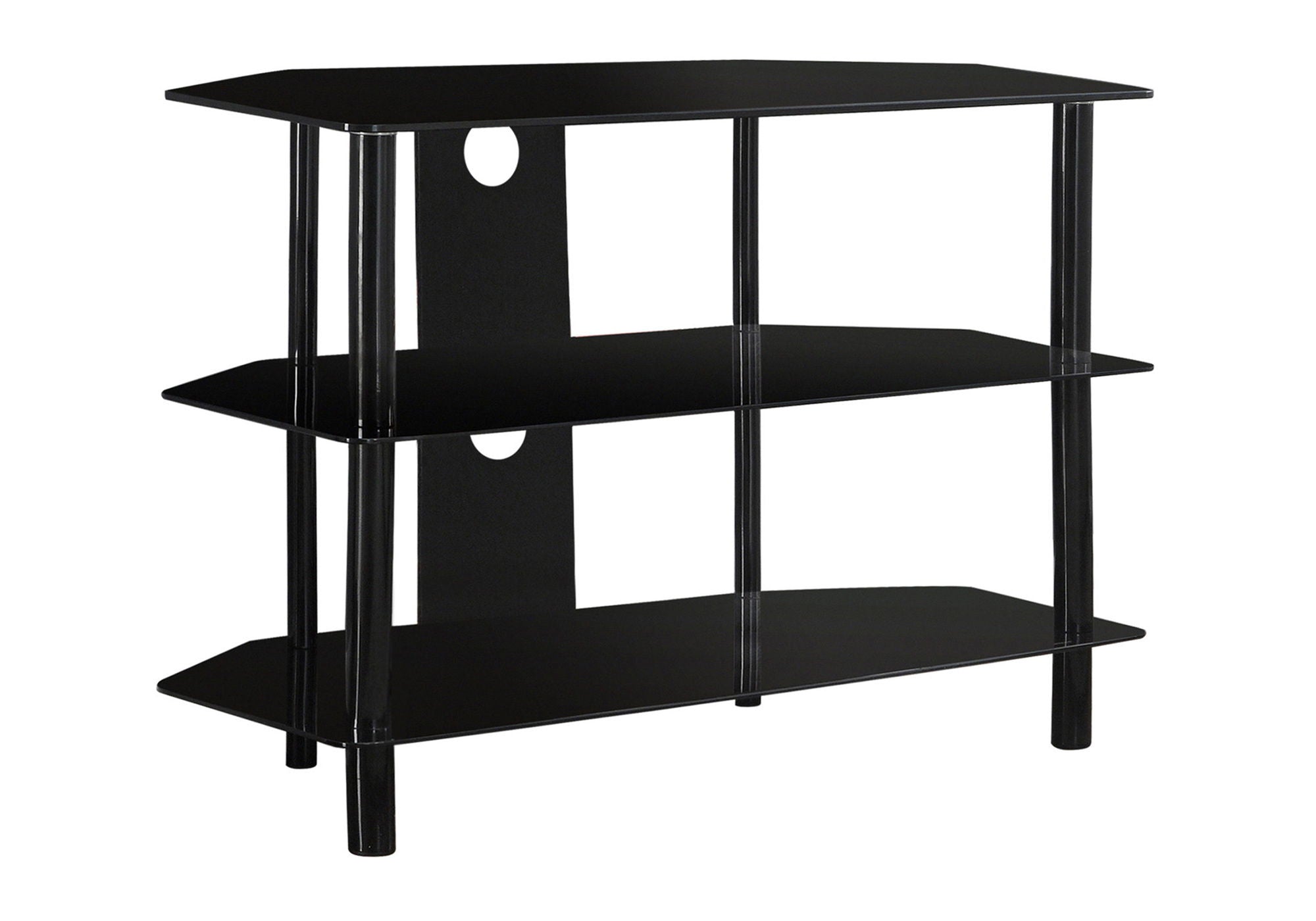 TV Stand, 36 Inch, Console, Media Entertainment Center, Storage Shelves, Contemporary & Modern - Black - Best Buy Furniture