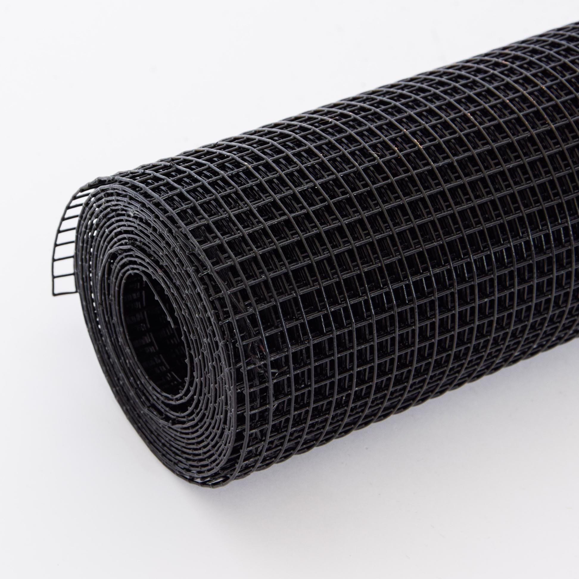Vinyl Coated Hardware Cloth 19 Gauge Welded Wire Fence For Poultry Netting And Chicken Coop - Black