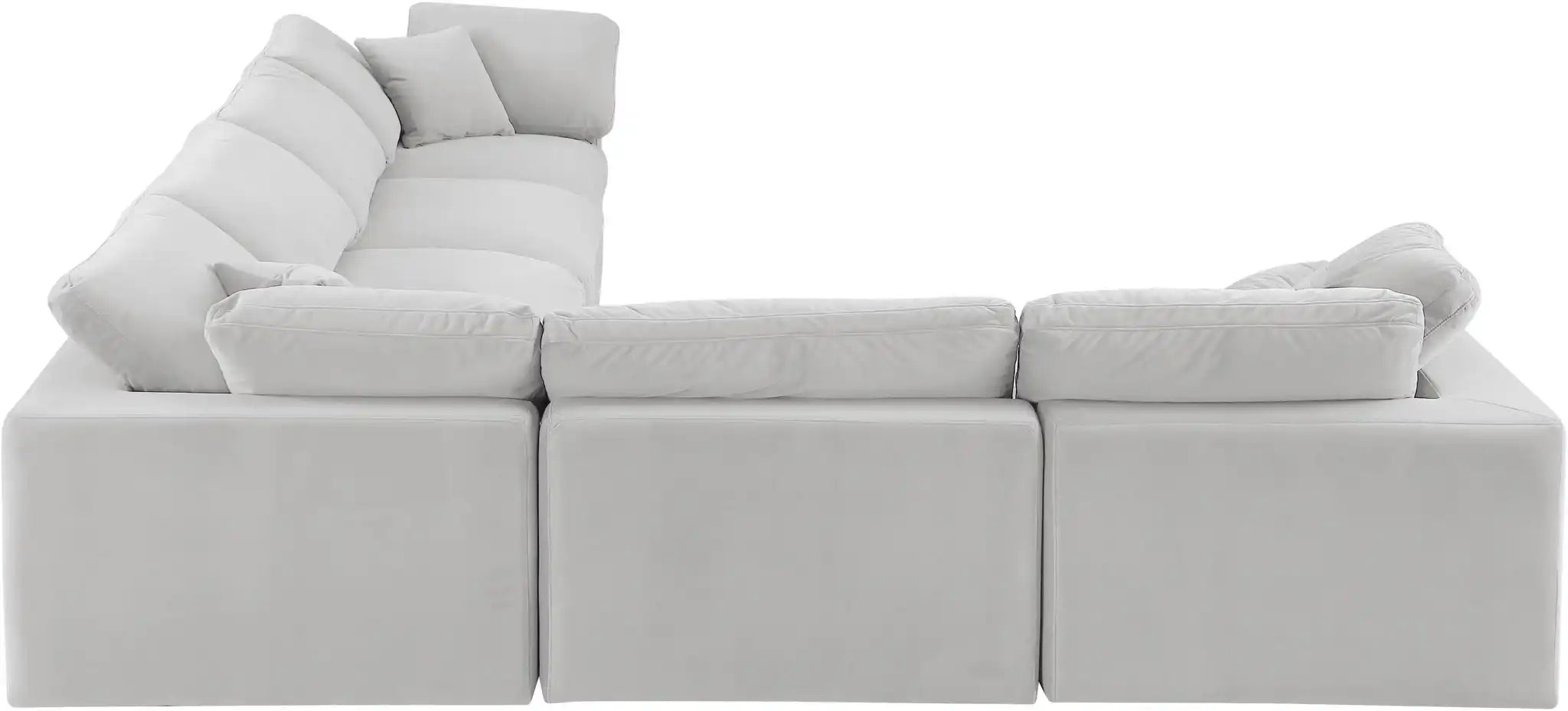 Comfy - 6 Piece Velvet Modular Corner Sectional