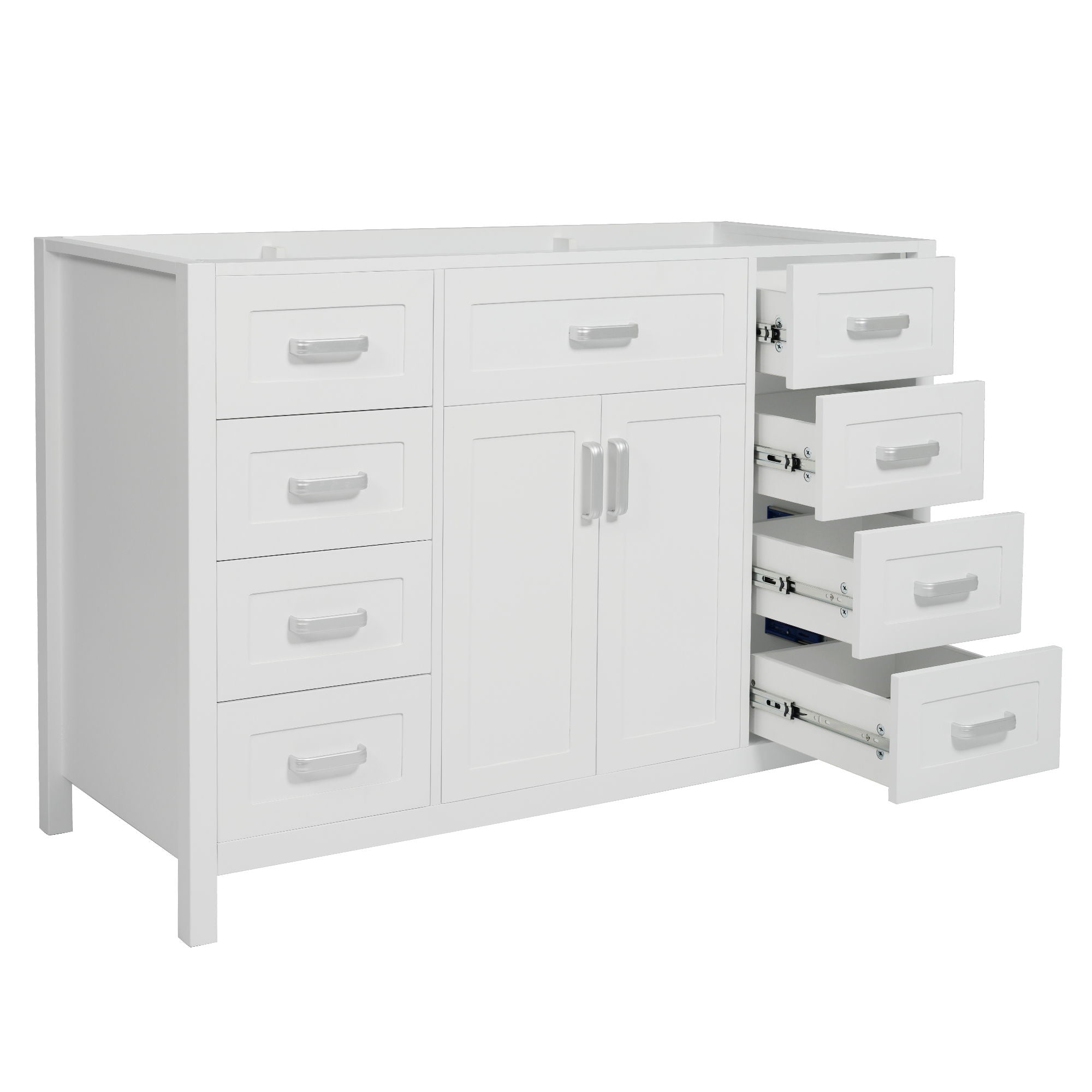 Bathroom Vanity Cabinet Only With 2 Soft Close Doors And 8 Drawers