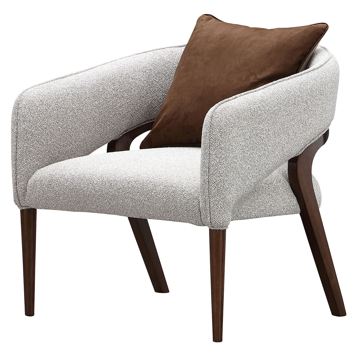 Houston - Accent Chair - Pebble / Walnut
