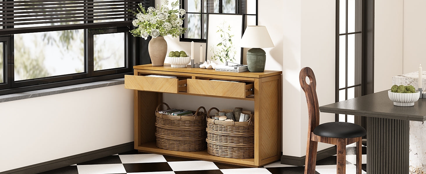 55' Console Table Natural