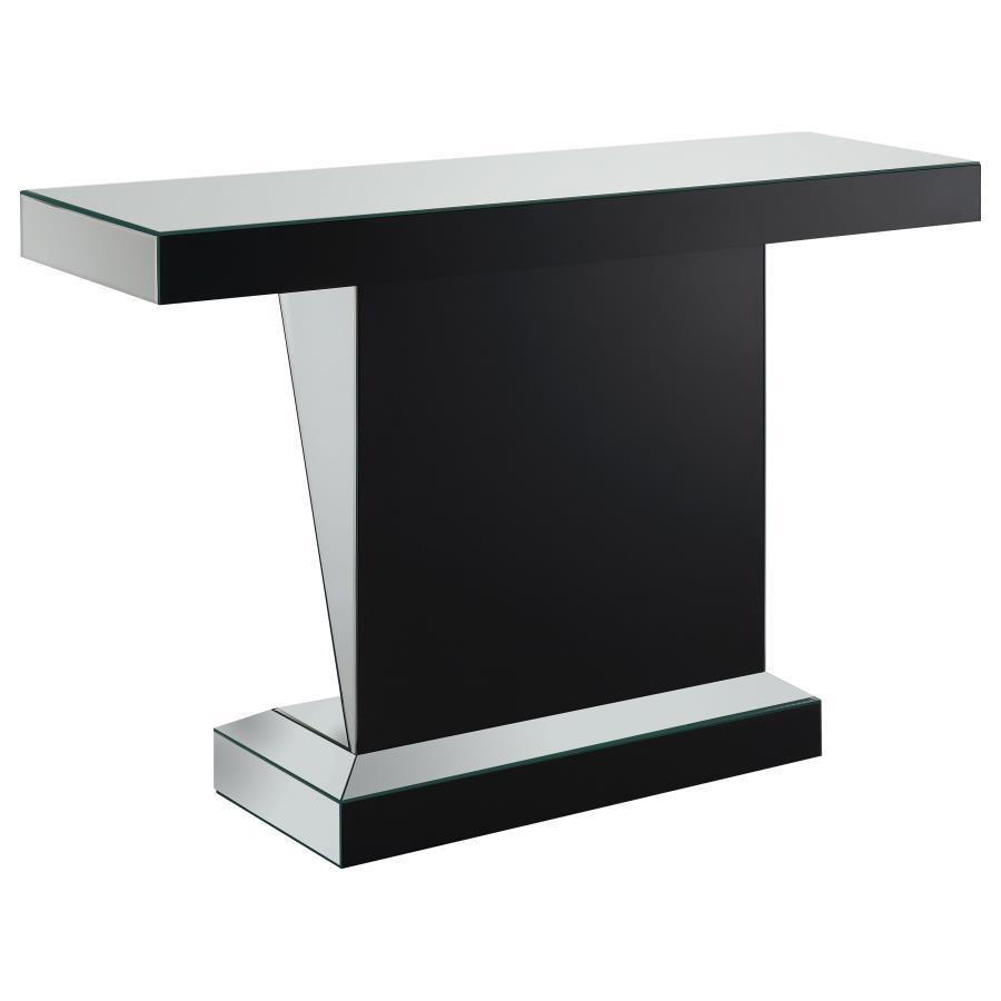 Amore - Mirrored Acrylic Entryway Sofa Console Table - Silver