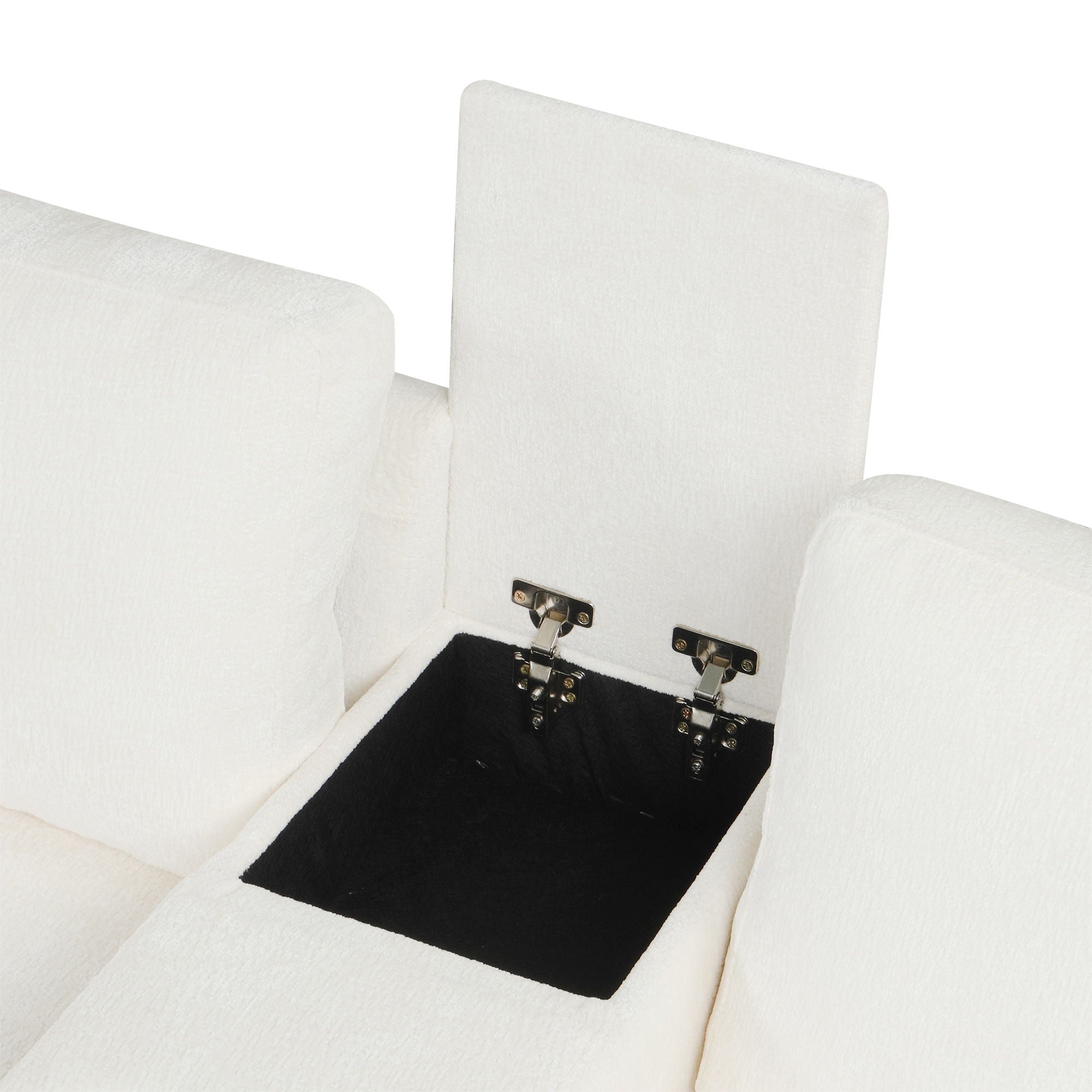 Modular L-Shaped Sectional Sofa Bed With Pull-Out Sleeper, Cup Holders, And Storage