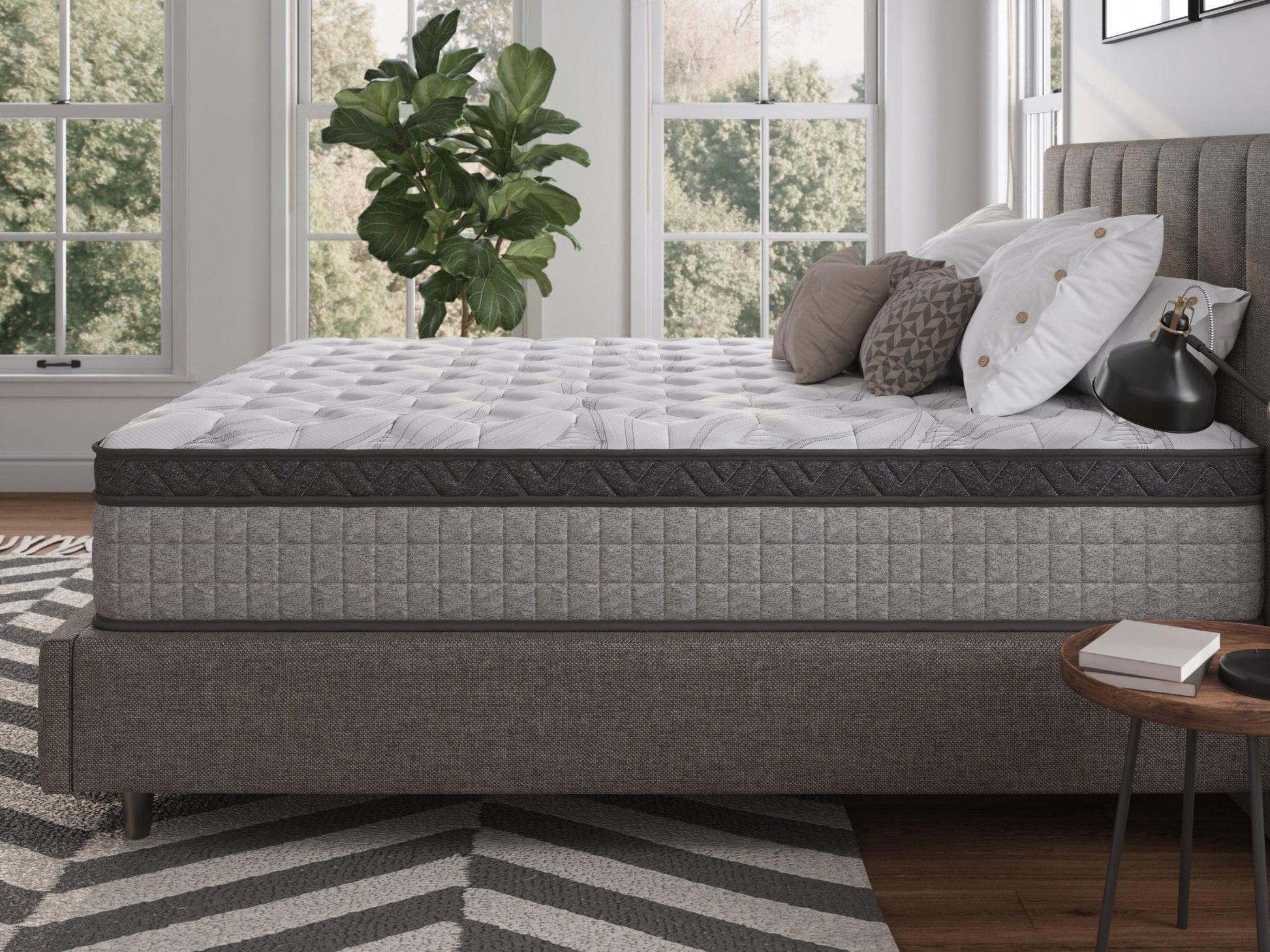 10" innerspring hybrid and cooling gel memory foam mattress - medium to firm support - Tuesday Morning - Mattresses