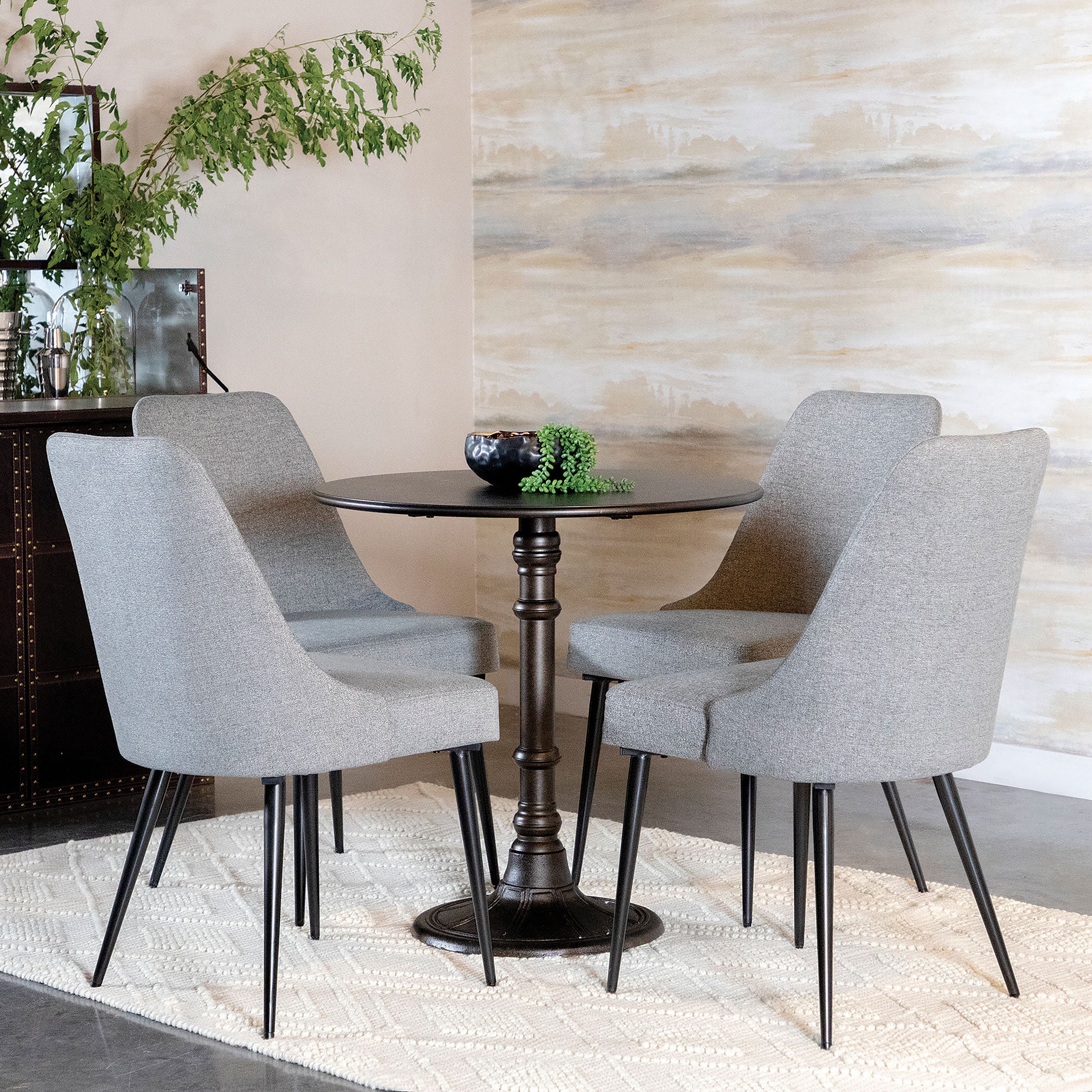 Oswego Round 30-inch Bistro Dining Table Bronze-CoasterEveryday
