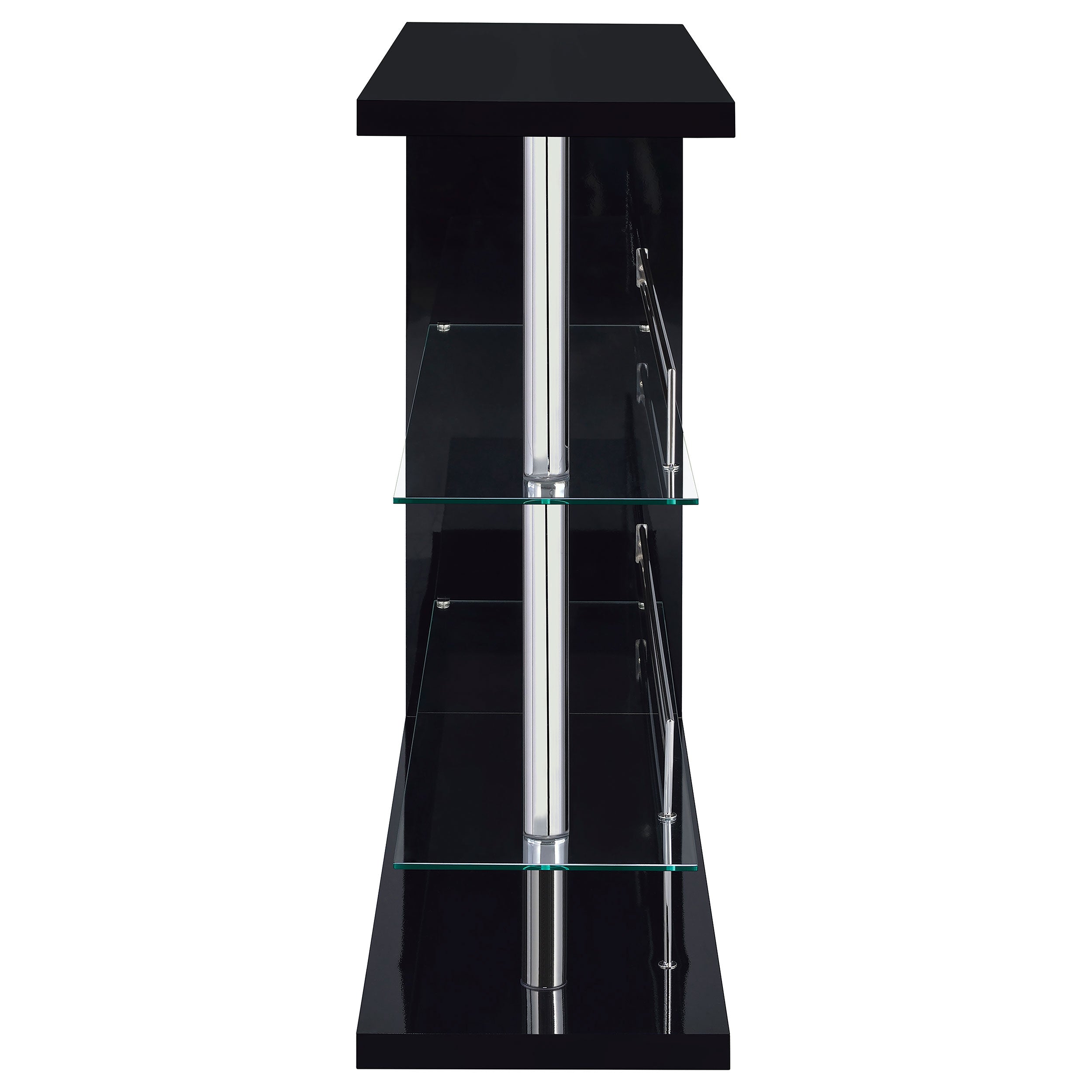 Prescott Rectangular Home Wine Table Black High Gloss-CoasterEssence