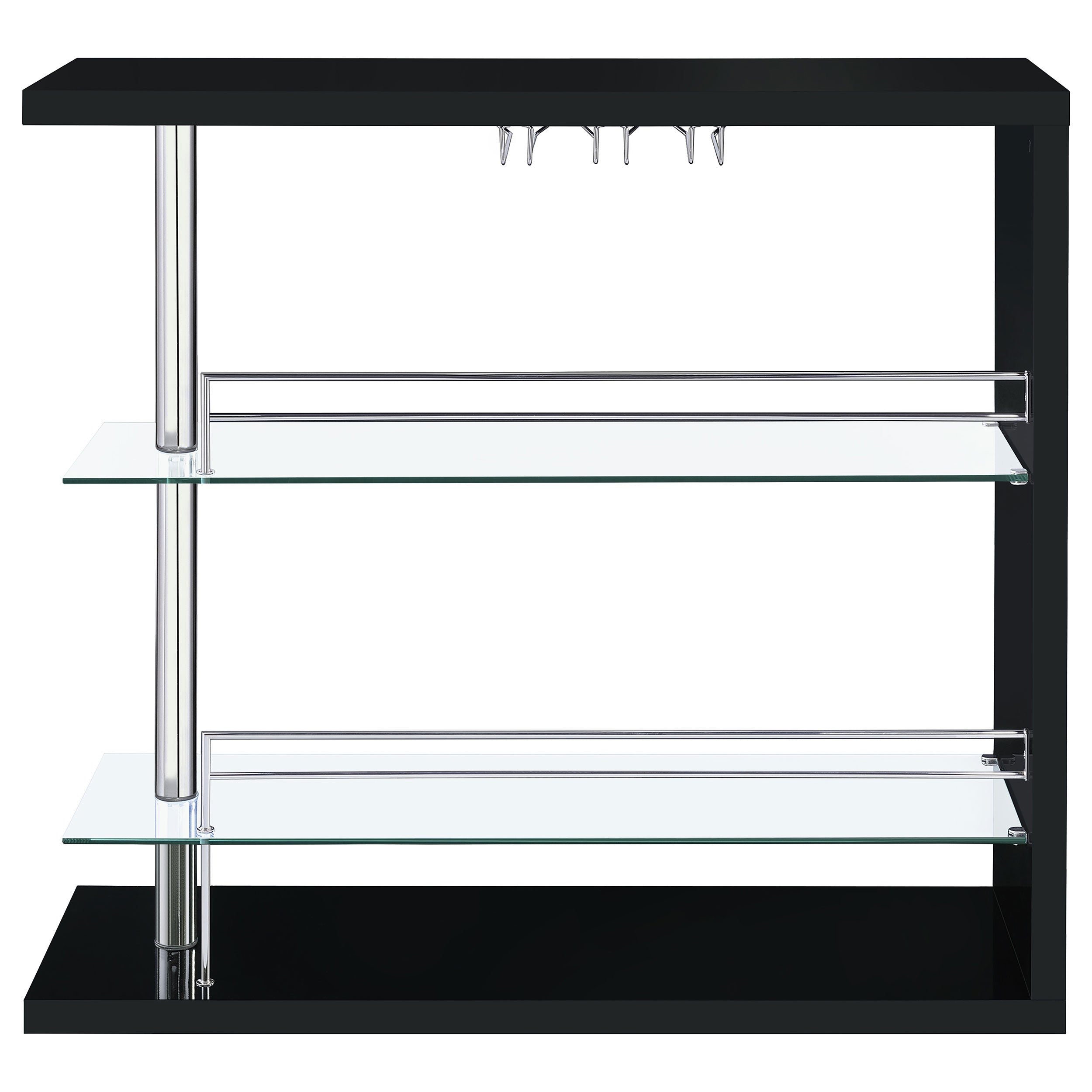 Prescott Rectangular Home Wine Table Black High Gloss-CoasterEssence